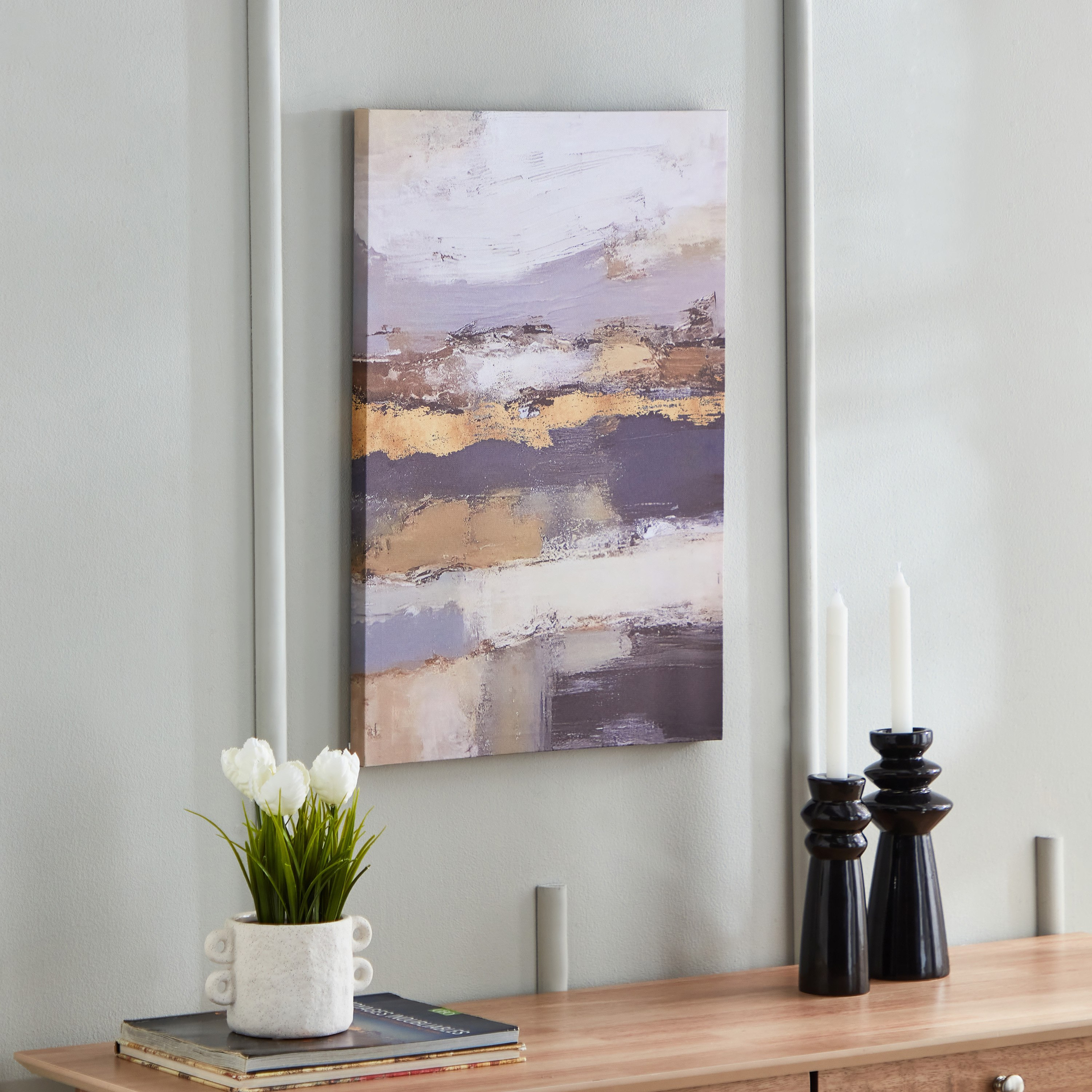 زينة حائط كانفاس بطبعات من أيكا - 40x60x2.5 سم-PROMO_HB_AE_B1G1_250925-image-1