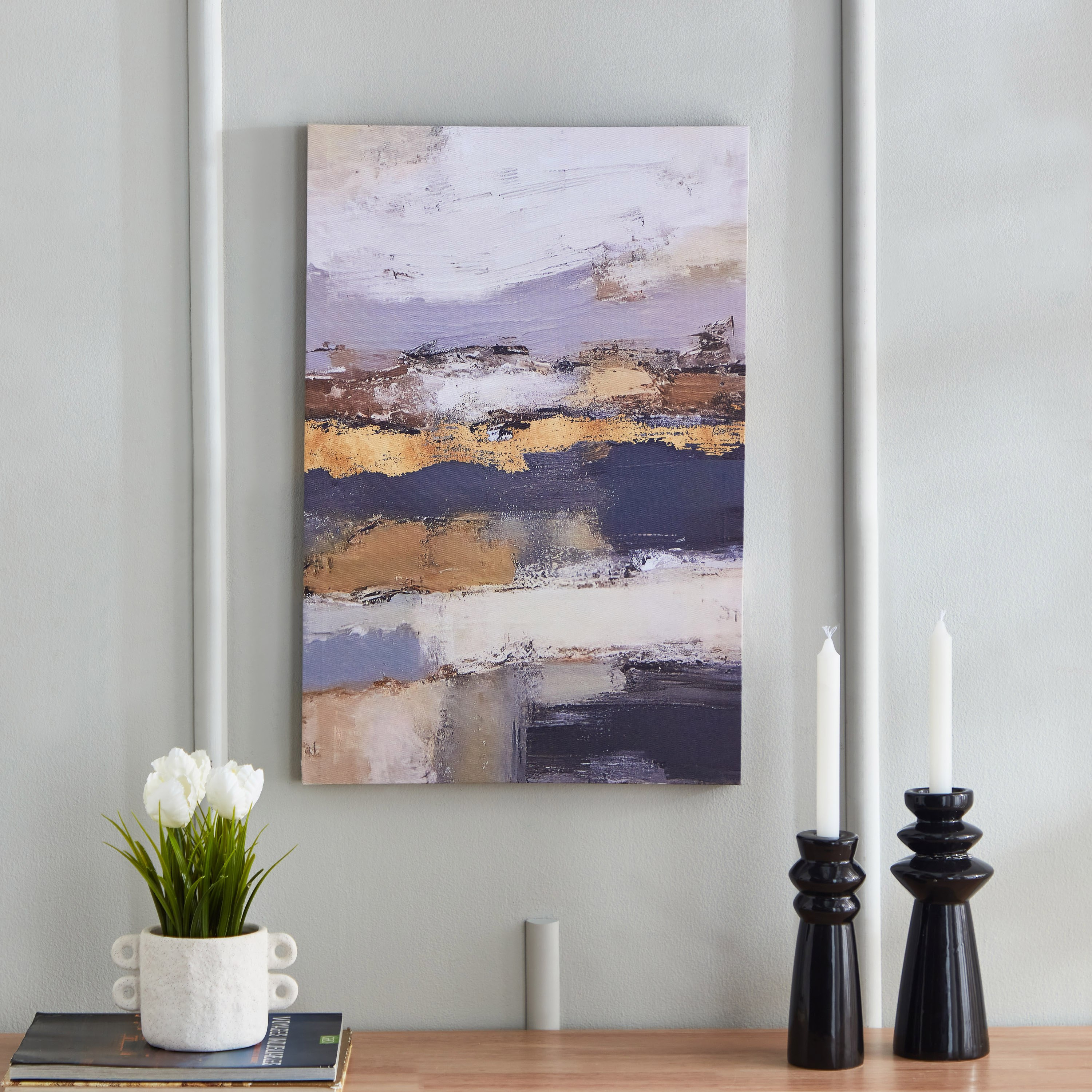 زينة حائط كانفاس بطبعات من أيكا - 40x60x2.5 سم-PROMO_HB_AE_B1G1_250925-image-2