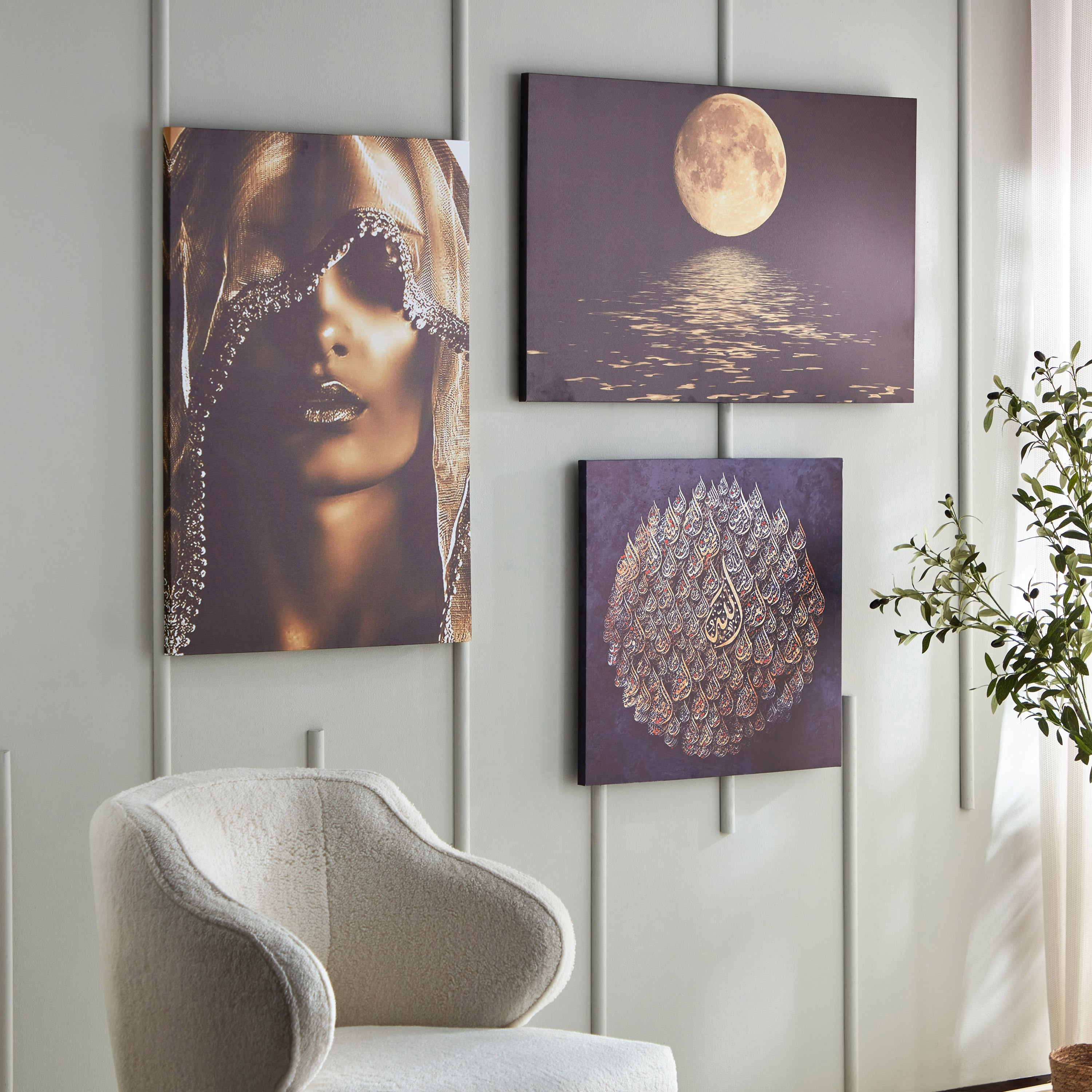 زينة حائط كانفاس بطبعات من أيكا - 60x90x2.5 سم-hbxhomeware-hbxdecorandfurnishings-image-5