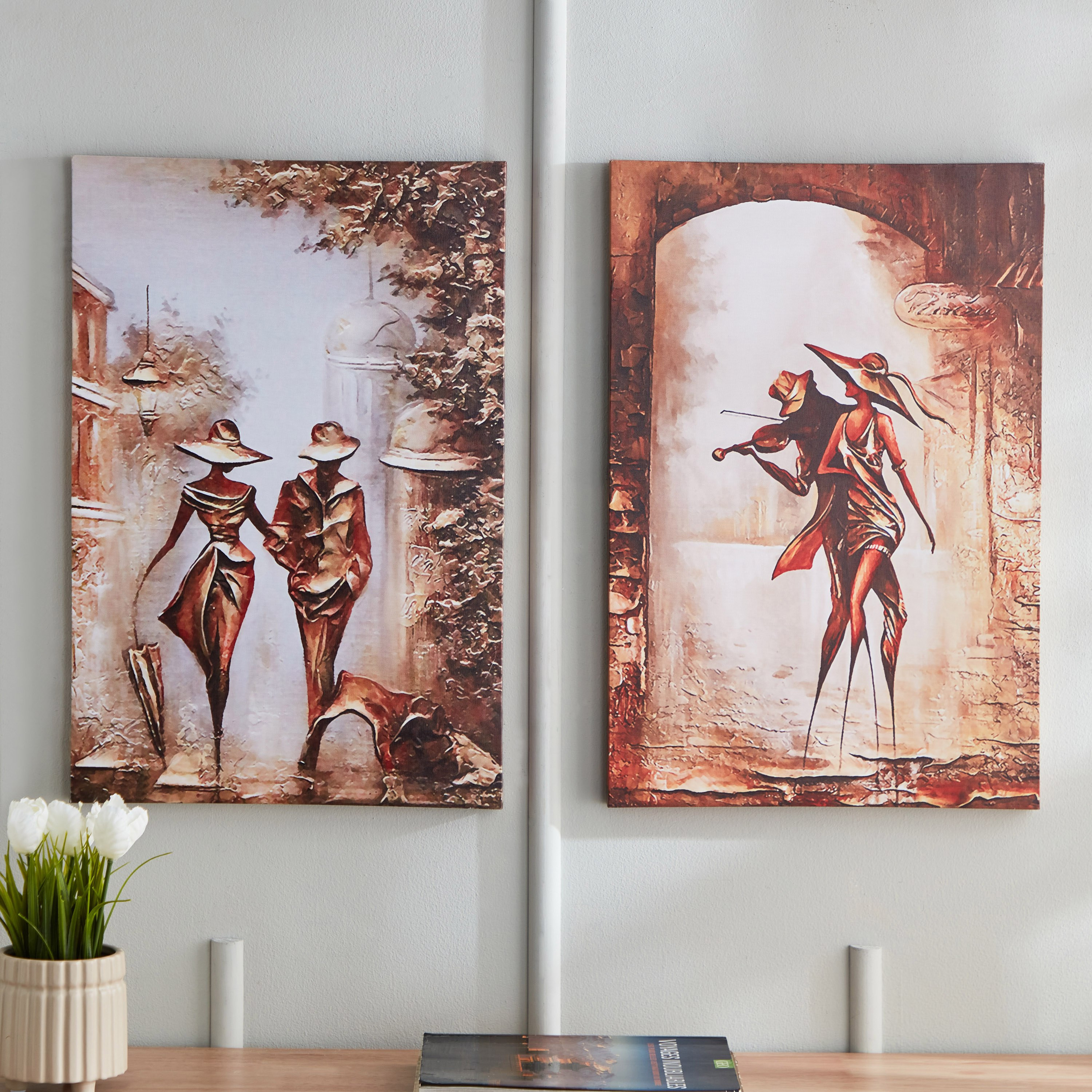 زينة حائط كانفاس بطبعات قطعتين من آيكا - 40x60x2.5 سم-hbxhomeware-hbxdecorandfurnishings-image-2