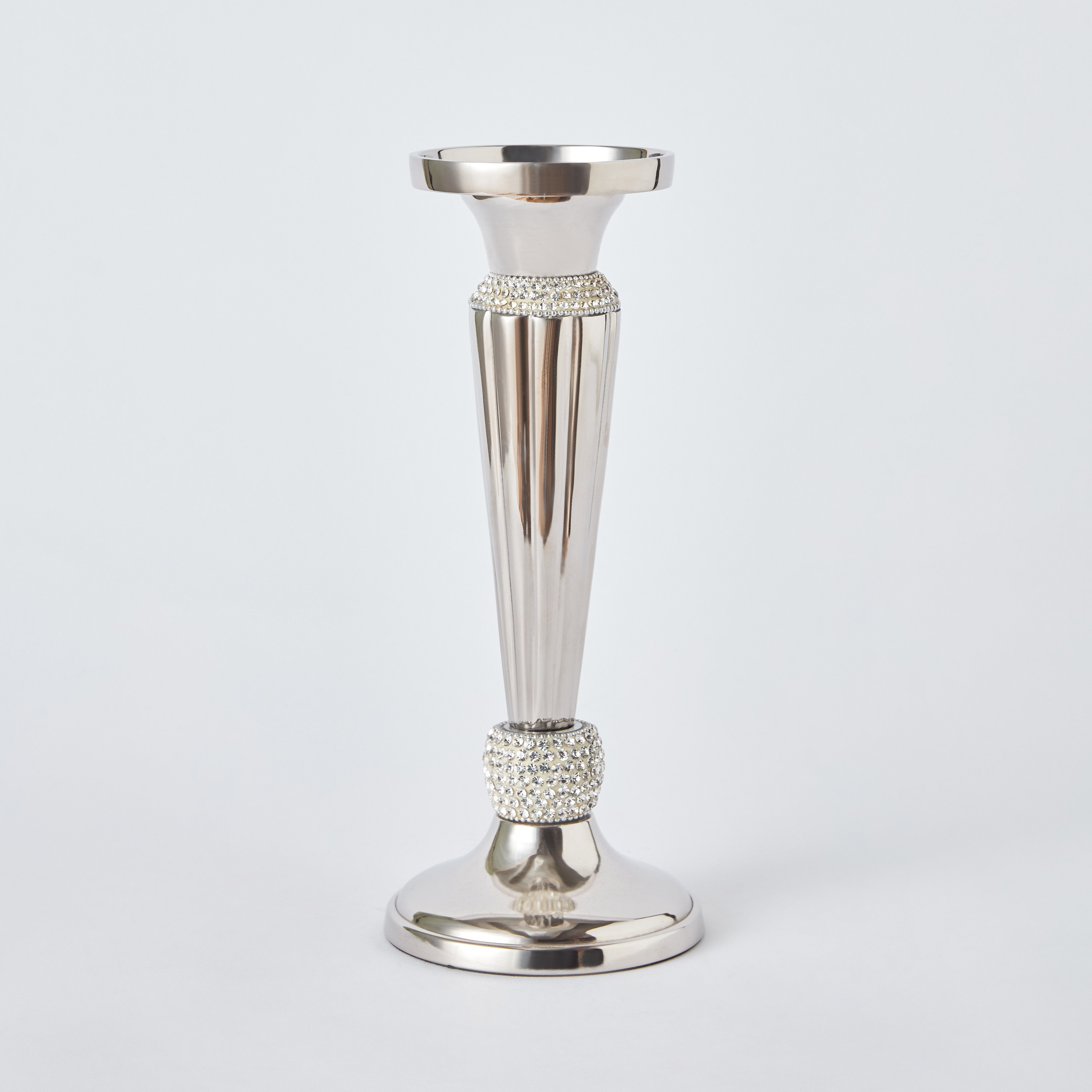 حامل شموع ألومنيوم بريميوم من لينتون - 12x12x30 سم-hbxlivingroom-decorandaccessories-candleholders-image-6