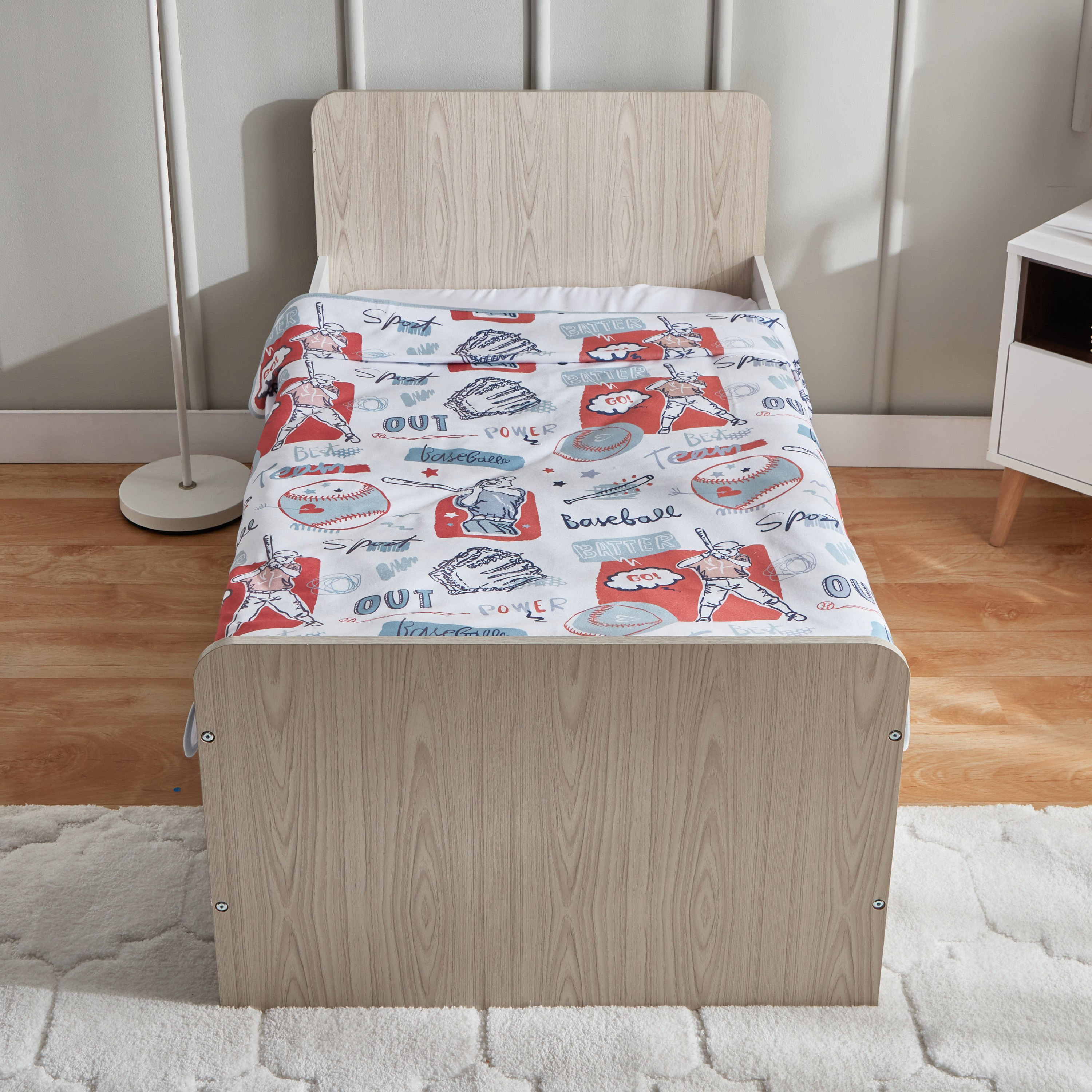بطانية صوف بولار بطبعات بيسبول مع خيوط بارزة من أركيد - 100x140 سم-hbxhomeware-hbxkidsandyouth-image-2