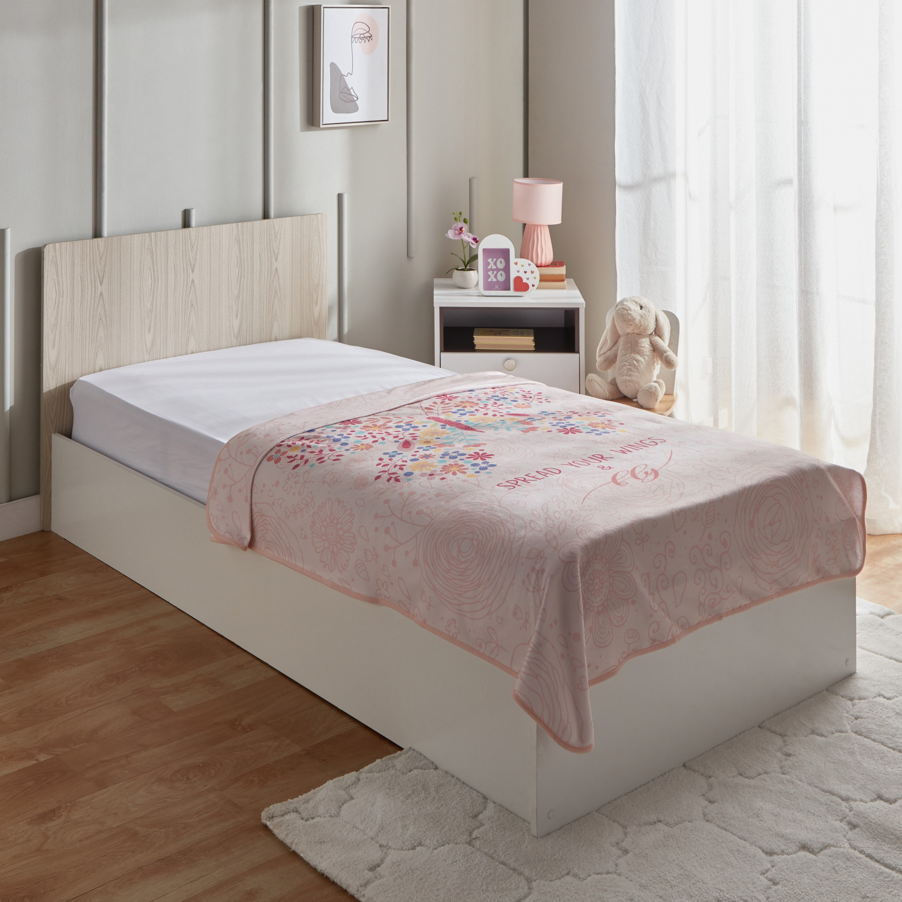 بطانية صوف بولار بطبعات مع حواف من فلوتربي نيلف - 120x160 سم-hbxhomeware-hbxkidsandyouth-image-1