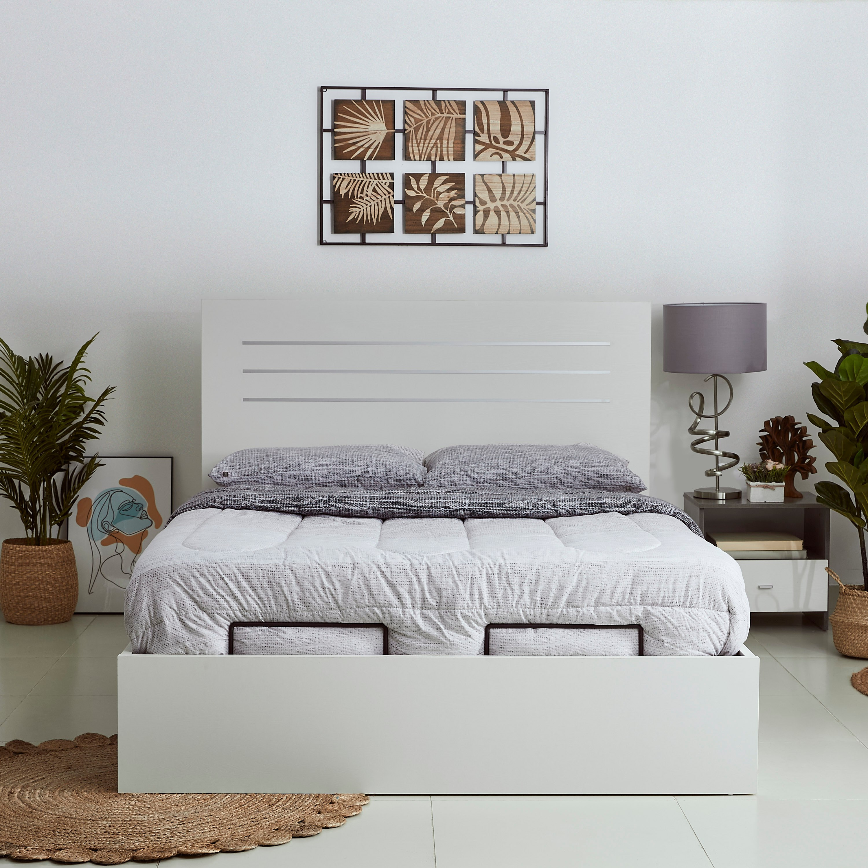سرير كوين بمساحة تخزين هيدروليك من باتارا - 150x200 سم-hbxbedroom-bedsandbedsets-beds-queen-image-2