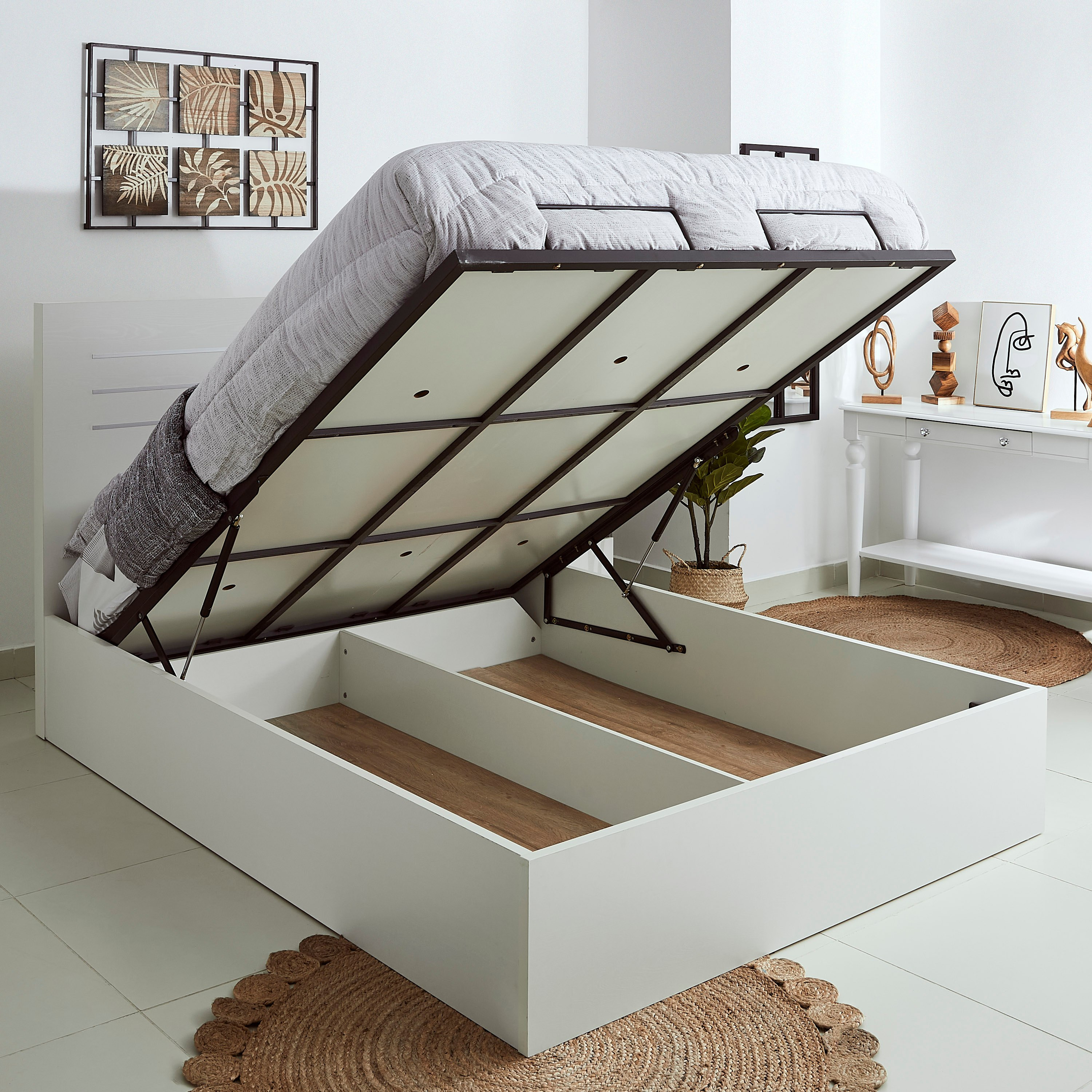 سرير كوين بمساحة تخزين هيدروليك من باتارا - 150x200 سم-hbxbedroom-bedsandbedsets-beds-queen-image-4