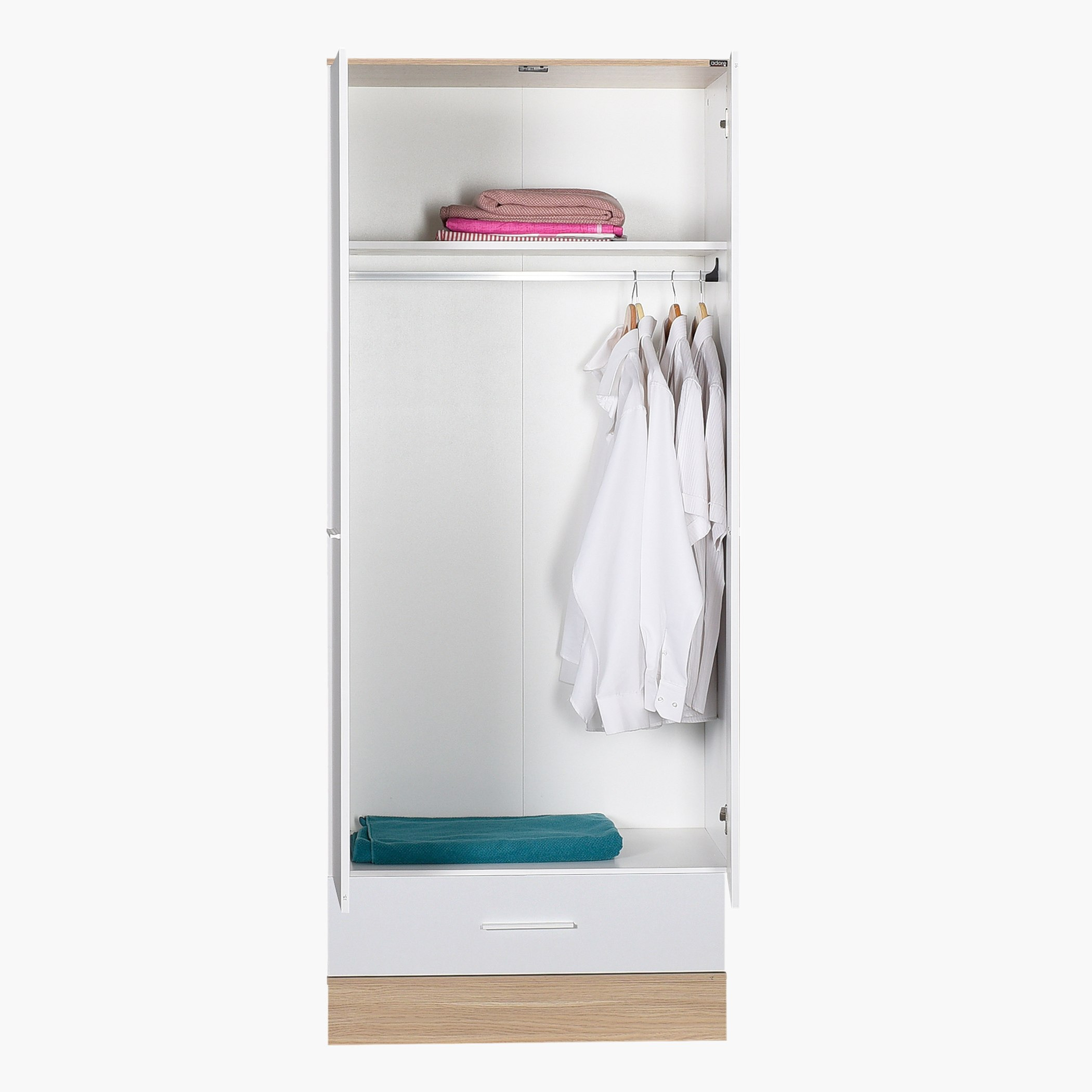 Movo Helina 2-Door Wardrobe with Drawer-hbxfurniture-wardrobes-image-4
