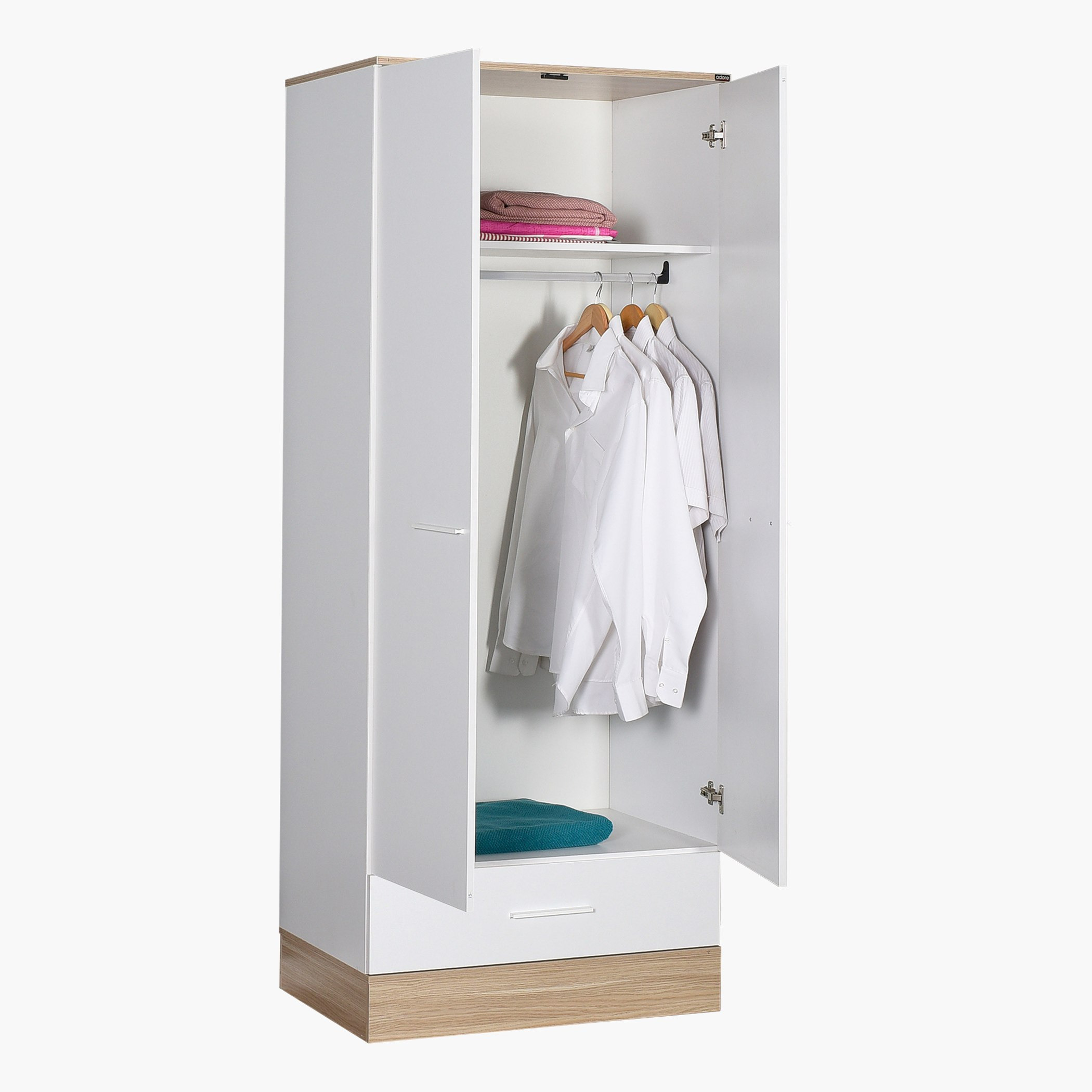 Movo Helina 2-Door Wardrobe with Drawer-hbxfurniture-wardrobes-image-5