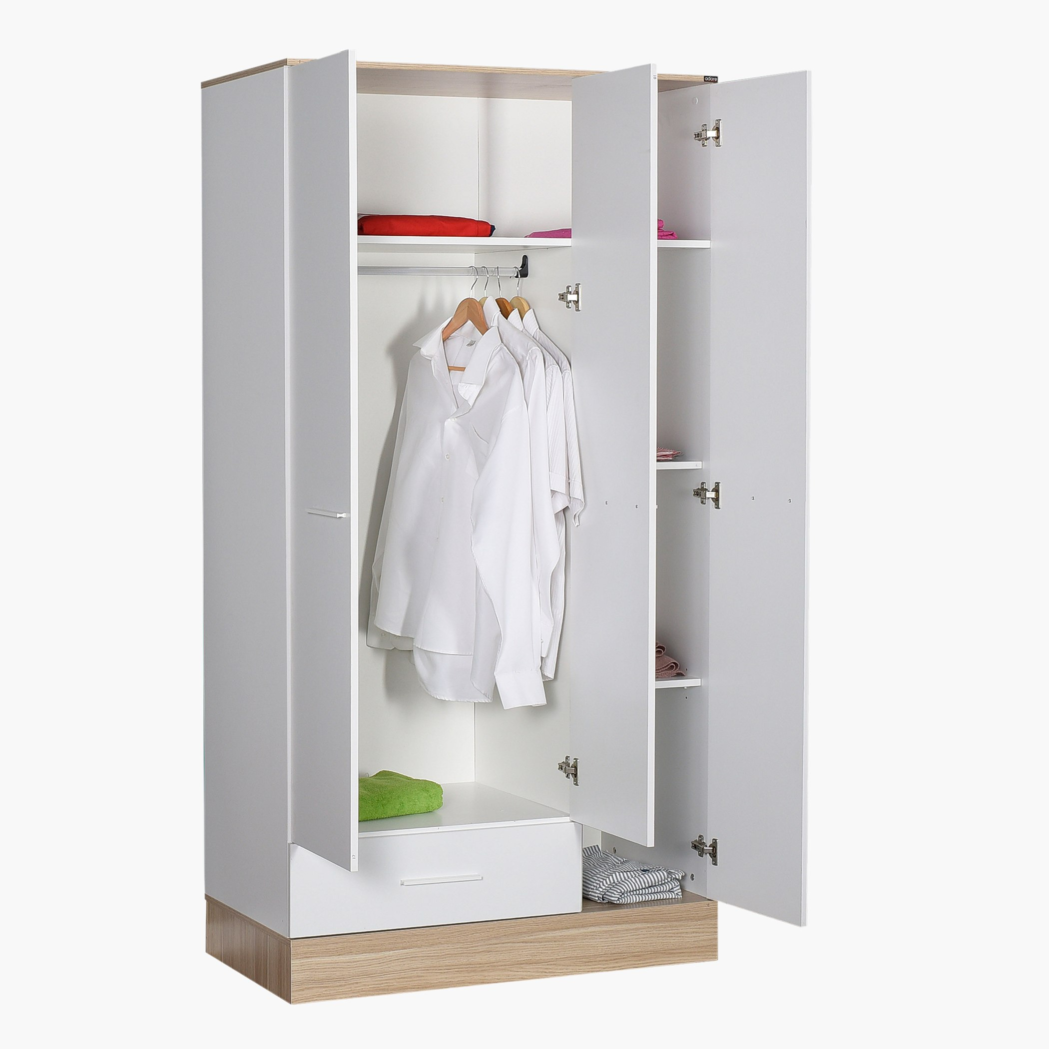 Movo Helina 3-Door Wardrobe with Drawer-hbxfurniture-wardrobes-image-5