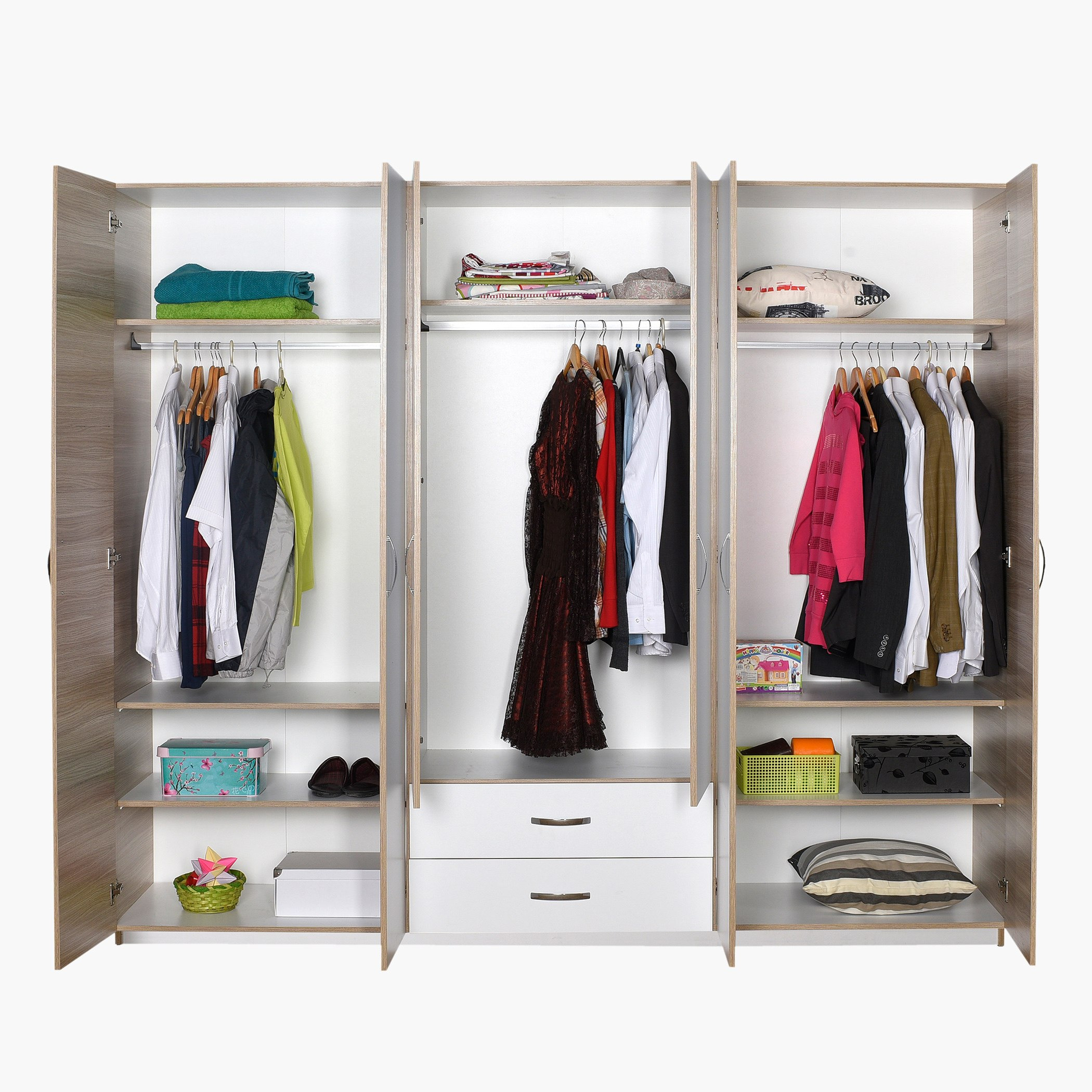 خزانة ملابس 6 أبواب مع درجين - هيلينا من موڤو-hbxfurniture-wardrobes-image-5