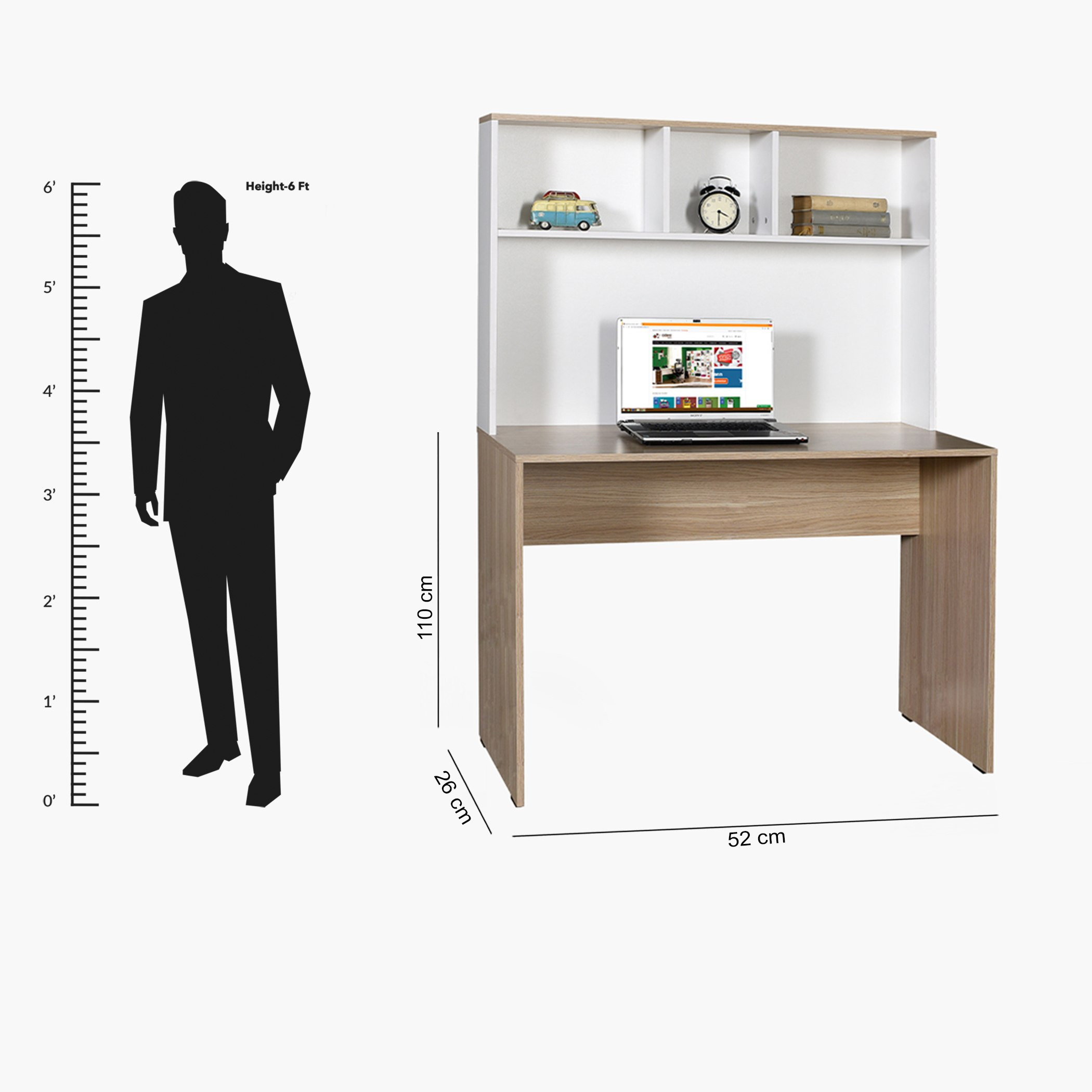 مكتب دراسة مع رف من هيلينا-hbxfurniture-office-desks-image-8