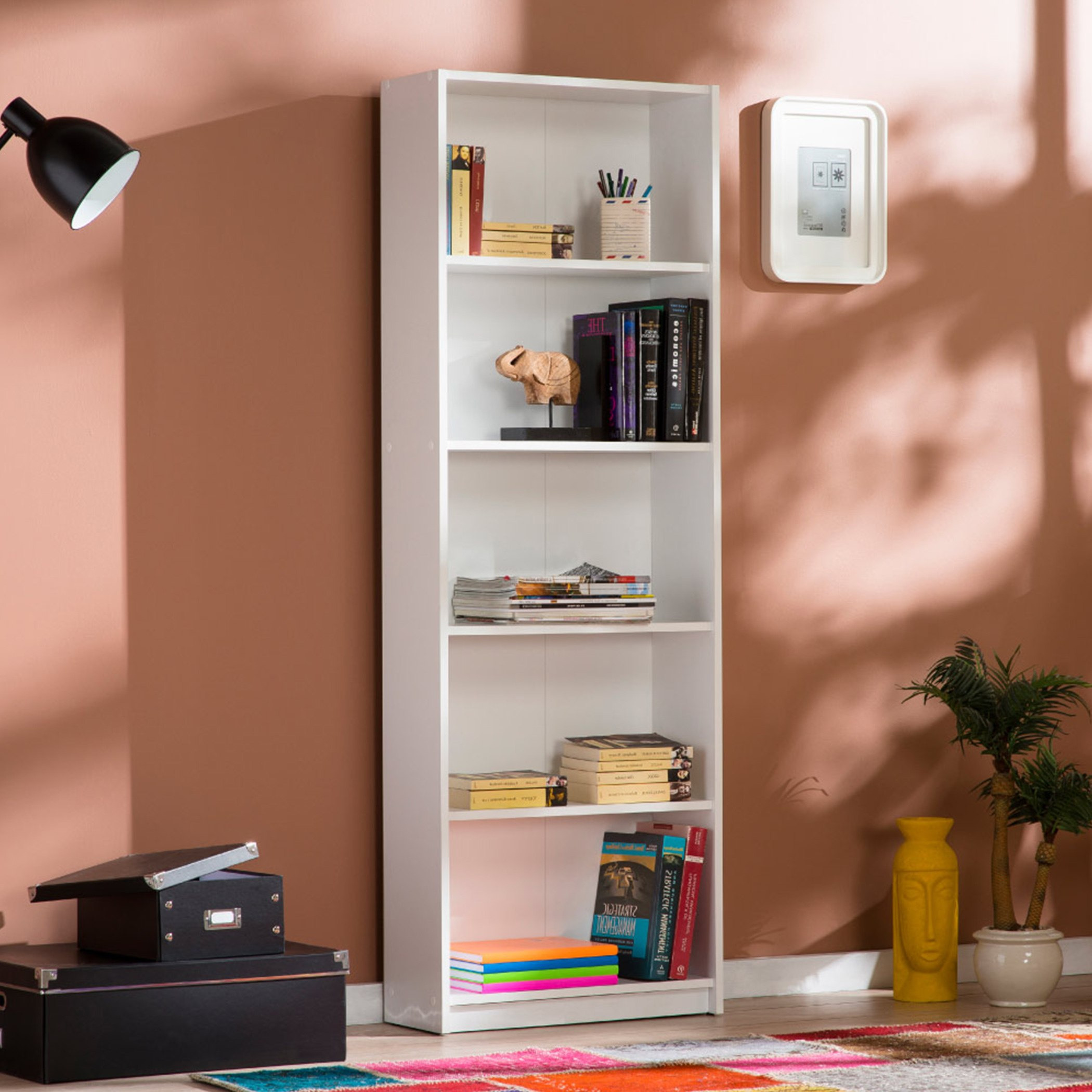 خزانة كتب 5 أرفف من هيلينا-hbxfurniture-office-bookcases-image-1