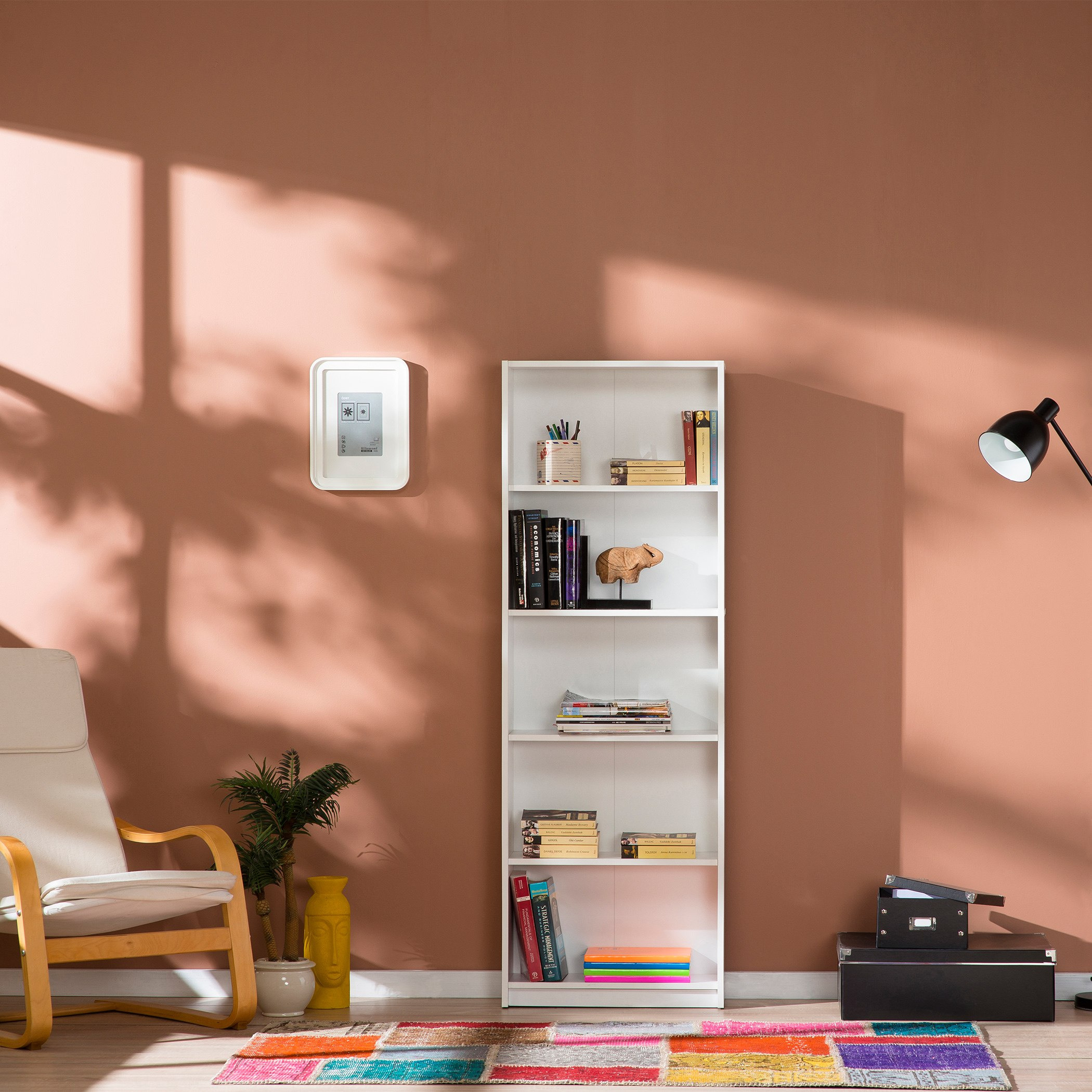 خزانة كتب 5 أرفف من هيلينا-hbxfurniture-office-bookcases-image-2
