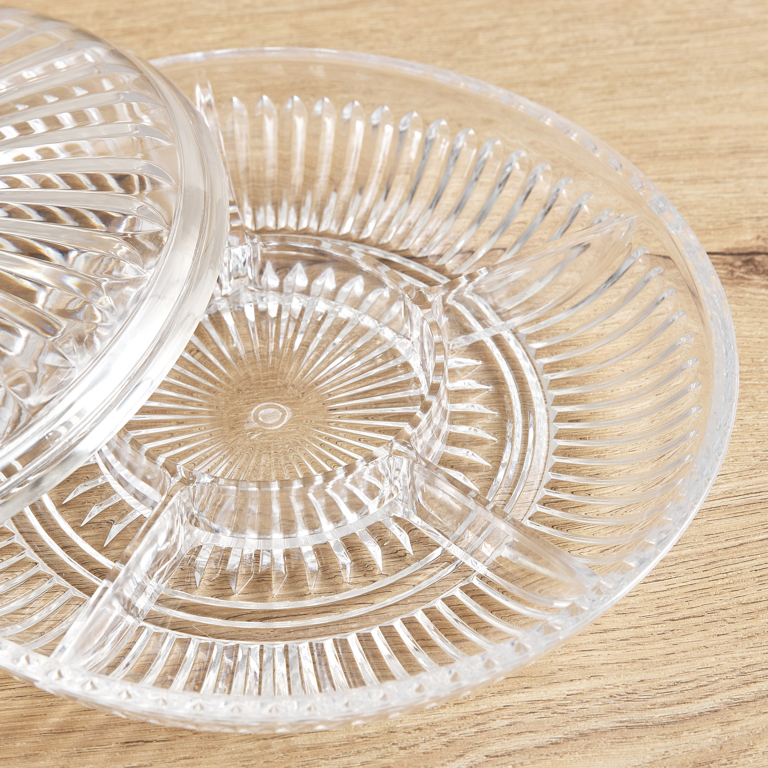 صحن مقسّم أكريليك من كريستا - 26 سم-hbxdecorandfurnishings-tabletop-serveware-image-3