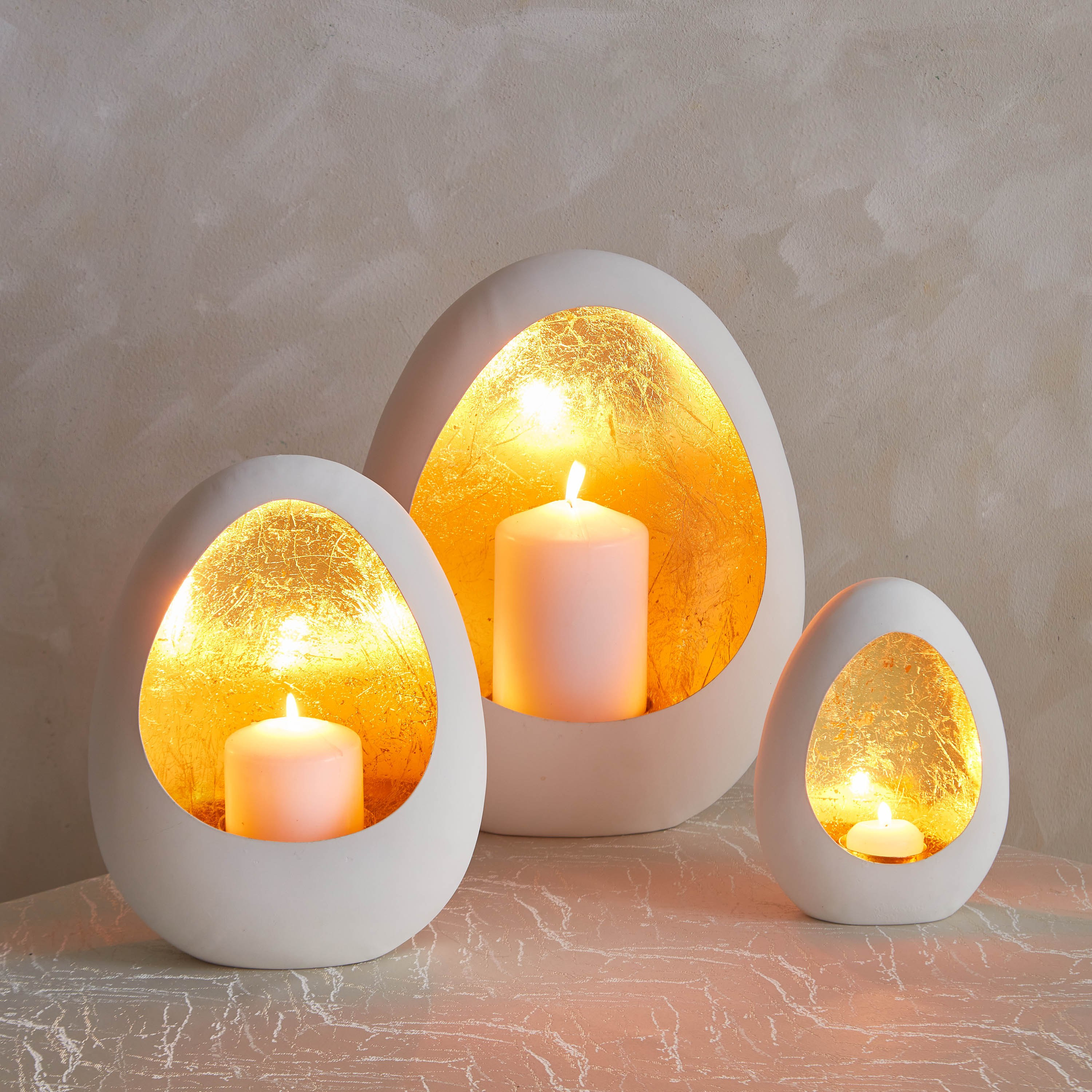 طقم حوامل شموع صغيرة لتزيين الحائط 3 قطع معدن من بلش-hbxlivingroom-decorandaccessories-candleholders-image-1