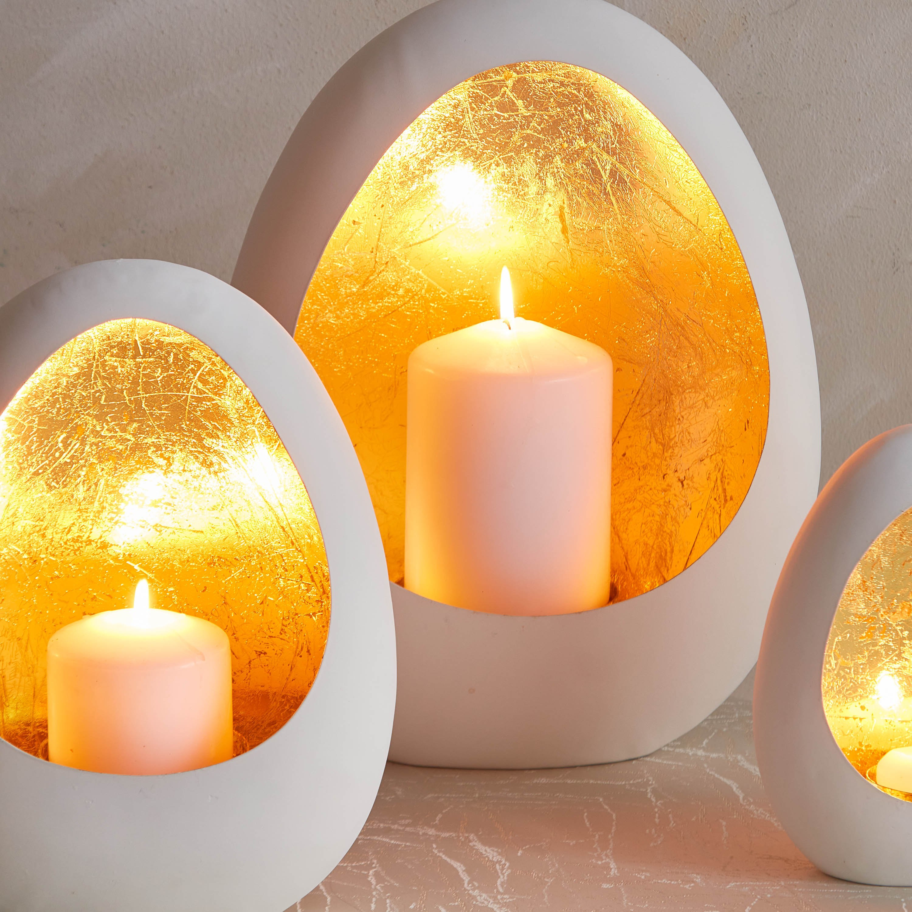 طقم حوامل شموع صغيرة لتزيين الحائط 3 قطع معدن من بلش-hbxlivingroom-decorandaccessories-candleholders-image-3