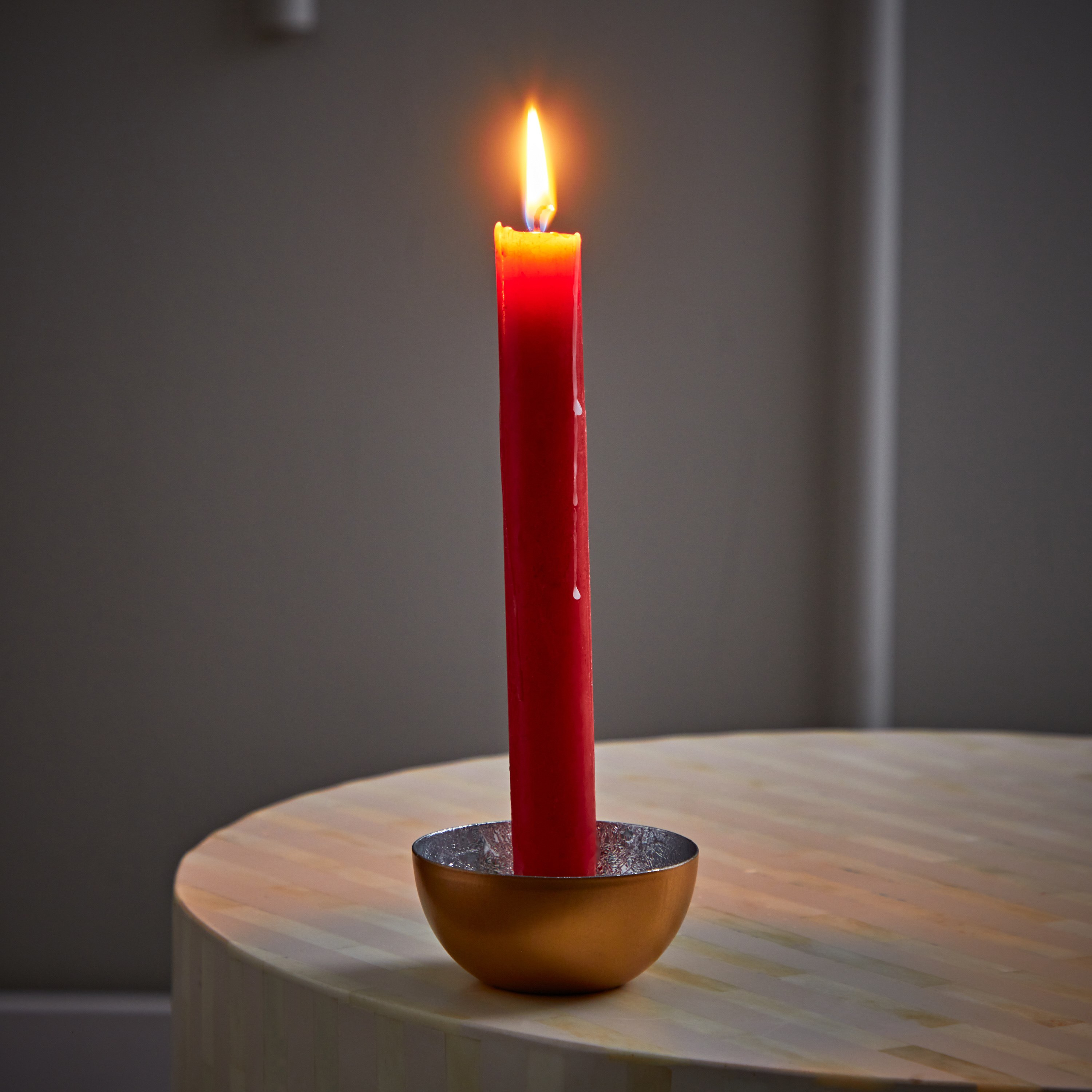 حامل شموع معدن من بلش - 7.5x7.5x3.5 سم-hbxlivingroom-decorandaccessories-candleholders-image-1