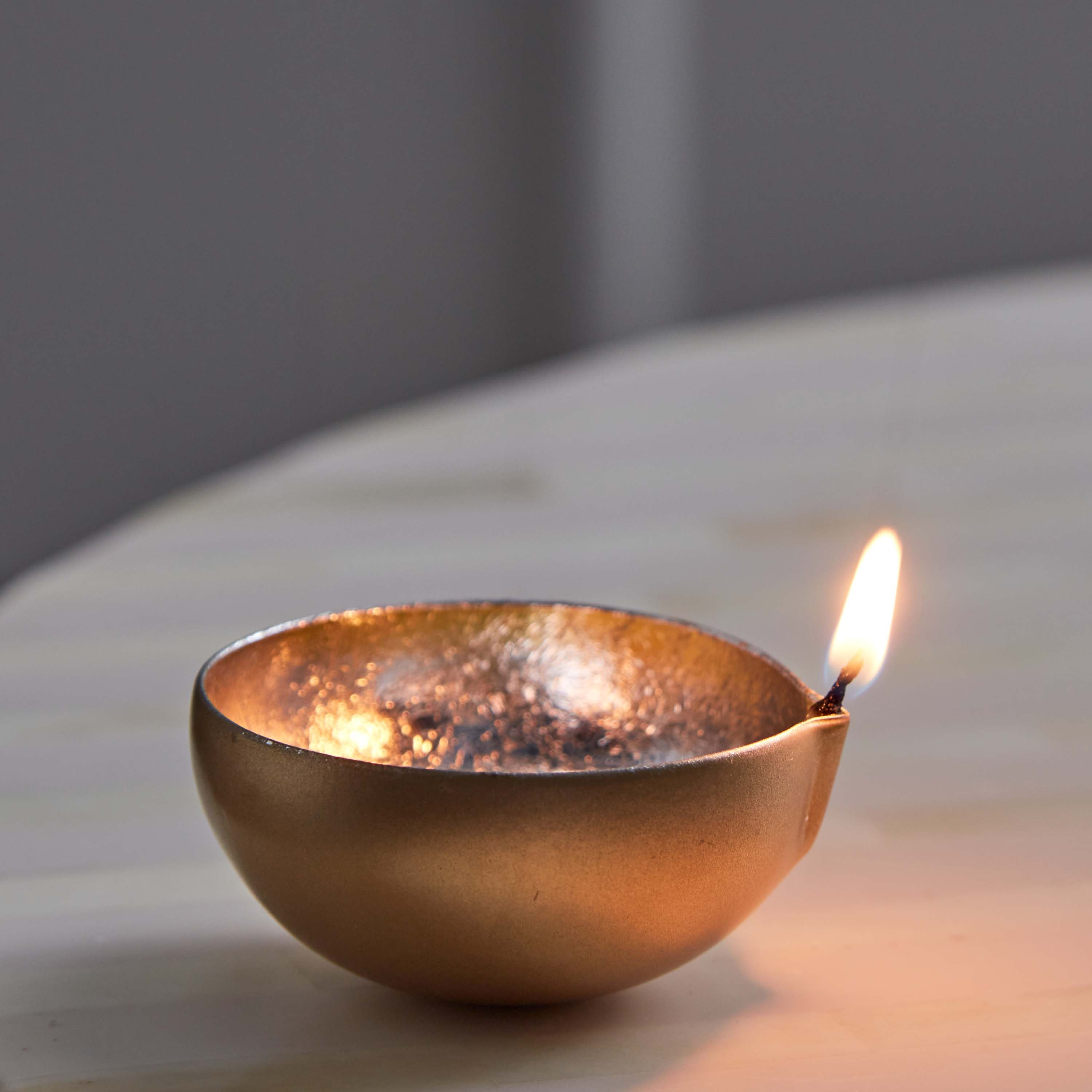 ضياء معدن بفتيل واحد من زوها - 5x5.5x3 سم-hbxlivingroom-decorandaccessories-candleholders-image-1