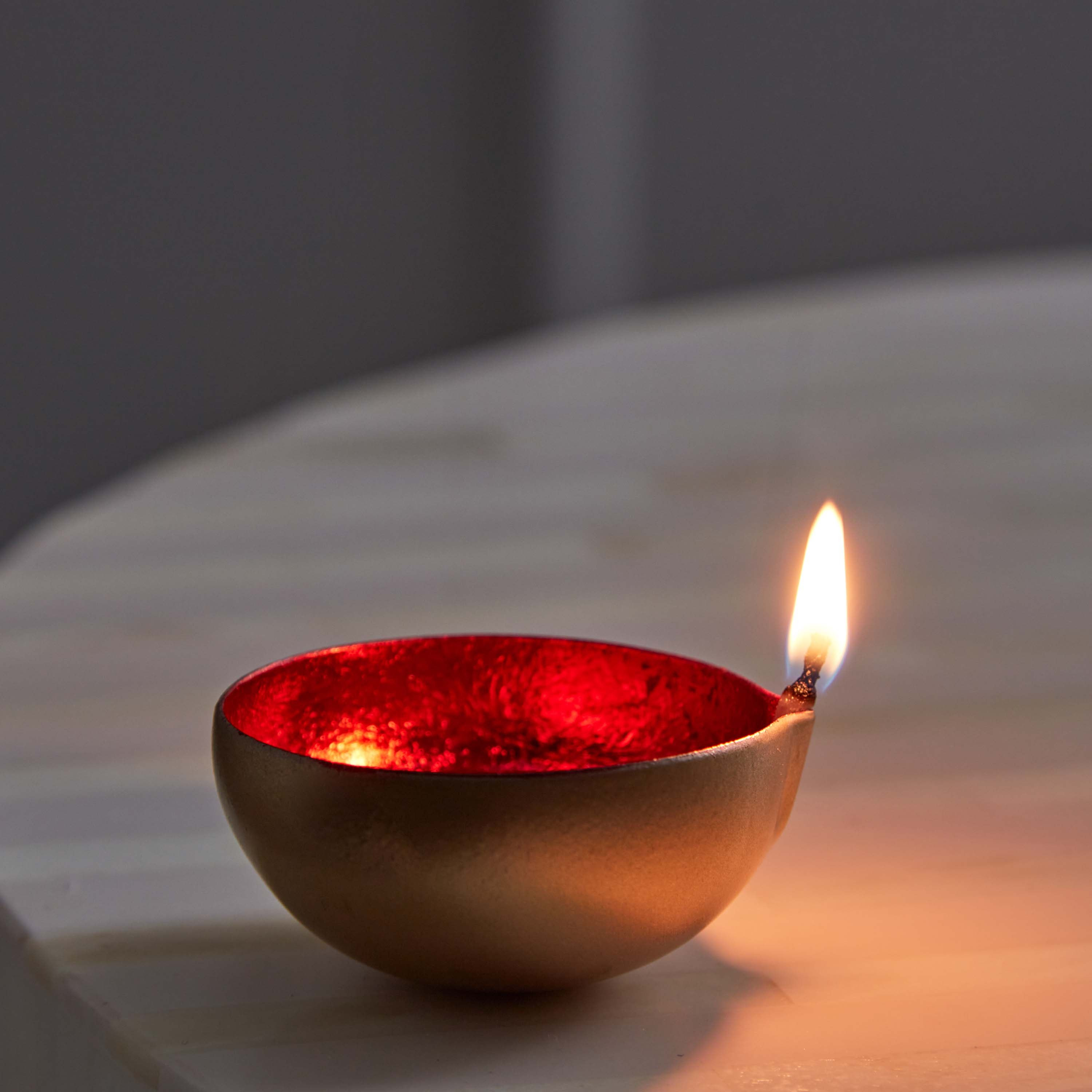 ضياء معدن بفتيل واحد من زوها - 5x5.5x3 سم-hbxlivingroom-decorandaccessories-candleholders-image-1