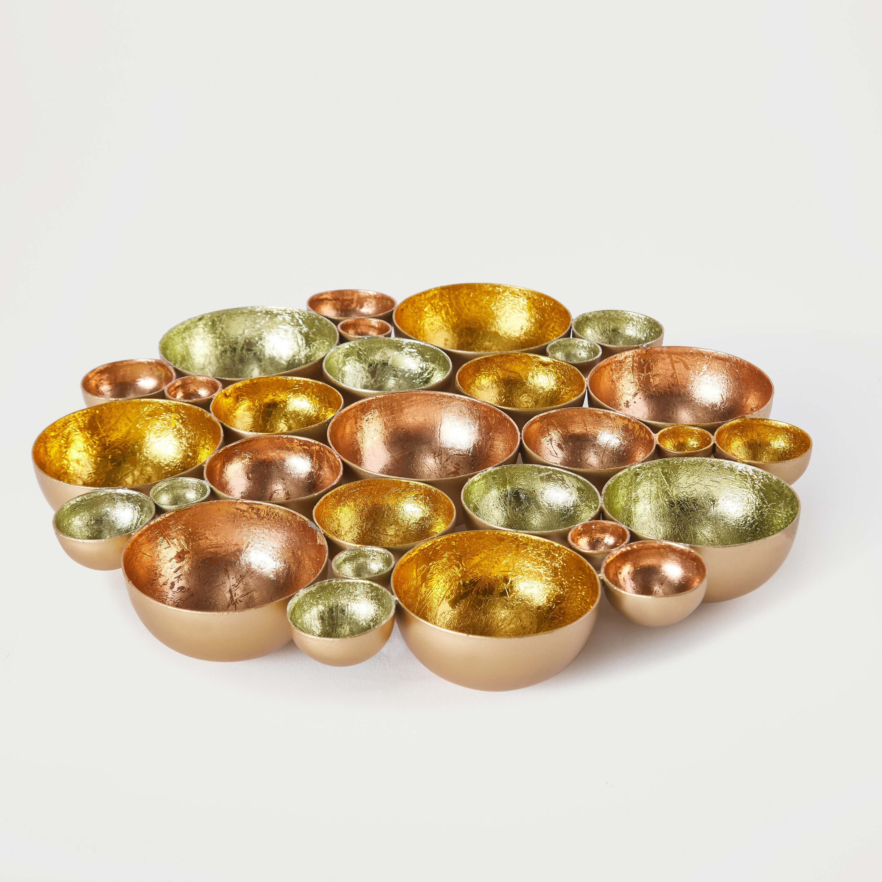 حامل شموع صغيرة معدني للطاولة بتصميم زهرة من زوها - 30x30x4 سم-hbxlivingroom-decorandaccessories-candleholders-image-6