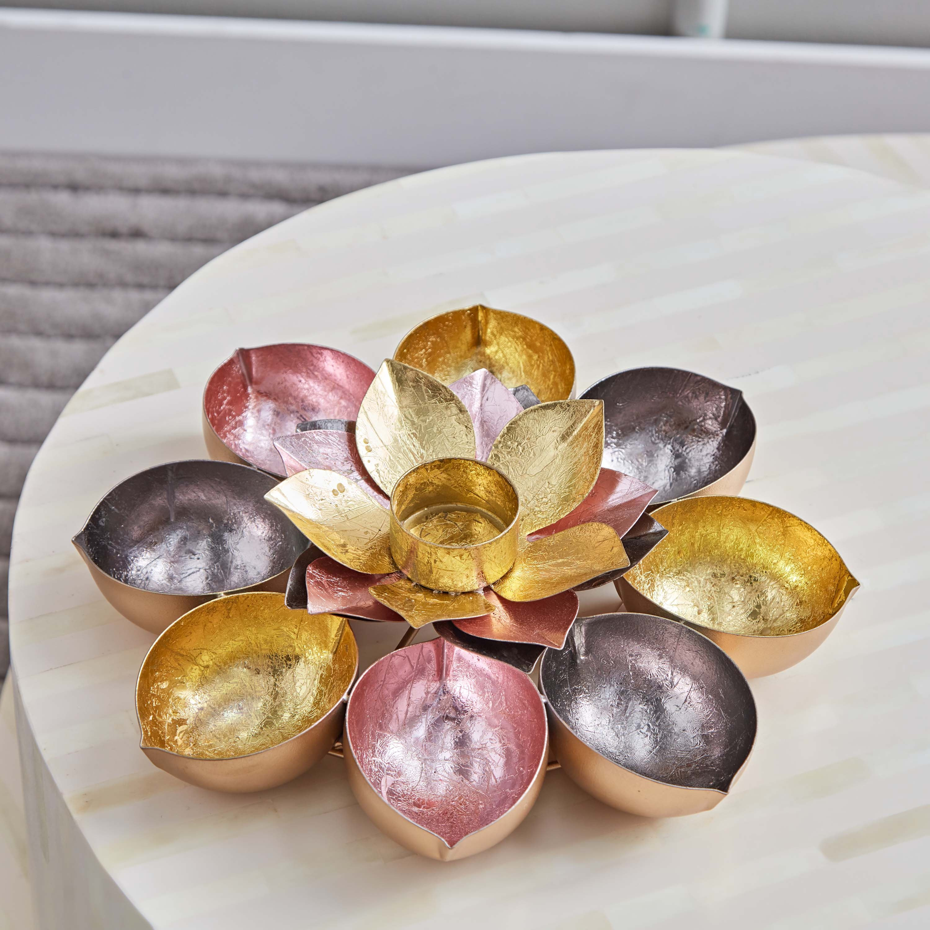 حامل شموع صغيرة ضياء طاولة معدني من زوها-hbxlivingroom-decorandaccessories-candleholders-image-2