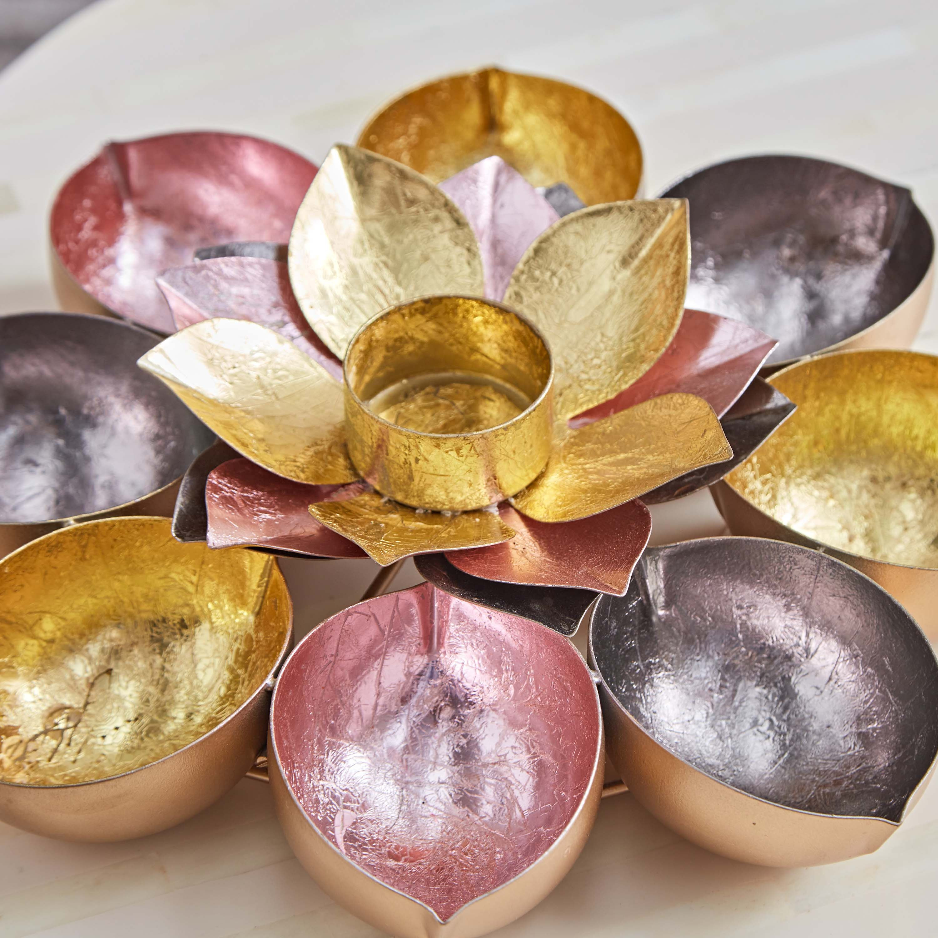 حامل شموع صغيرة ضياء طاولة معدني من زوها-hbxlivingroom-decorandaccessories-candleholders-image-3