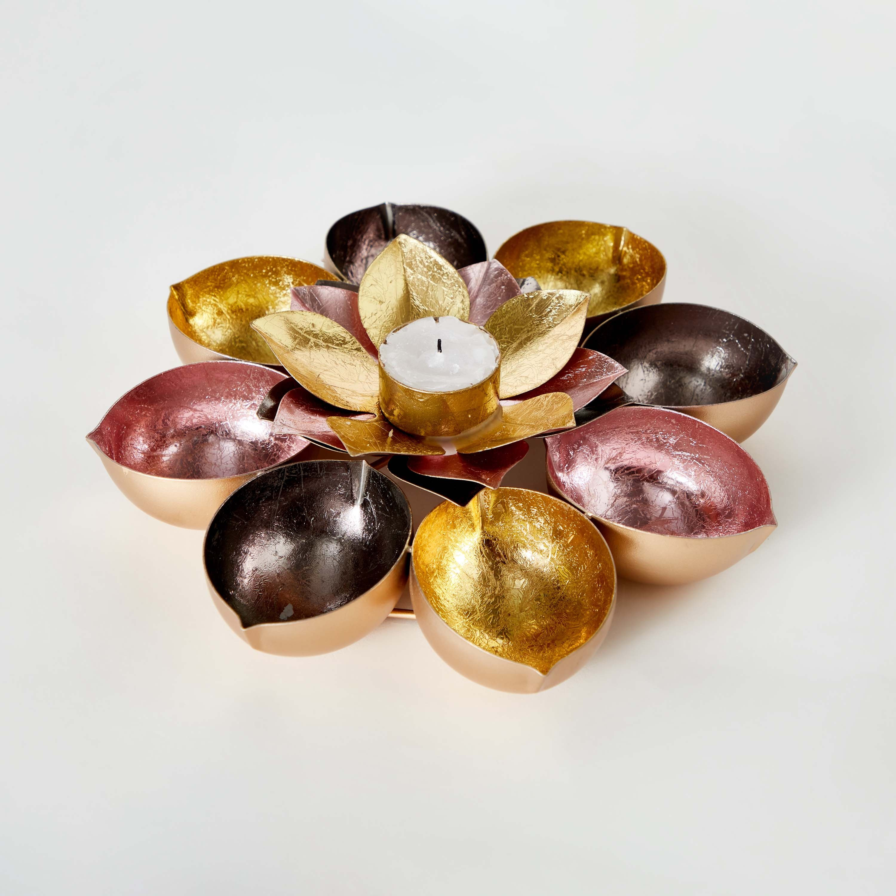 حامل شموع صغيرة ضياء طاولة معدني من زوها-hbxlivingroom-decorandaccessories-candleholders-image-5
