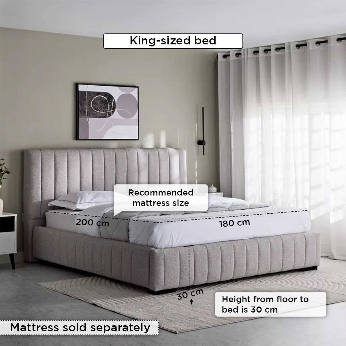 Luxembourg Urbania Upholstered King Bed - 180x200 cm-PROMO_HB_UAE_HBX10_250526-image-6