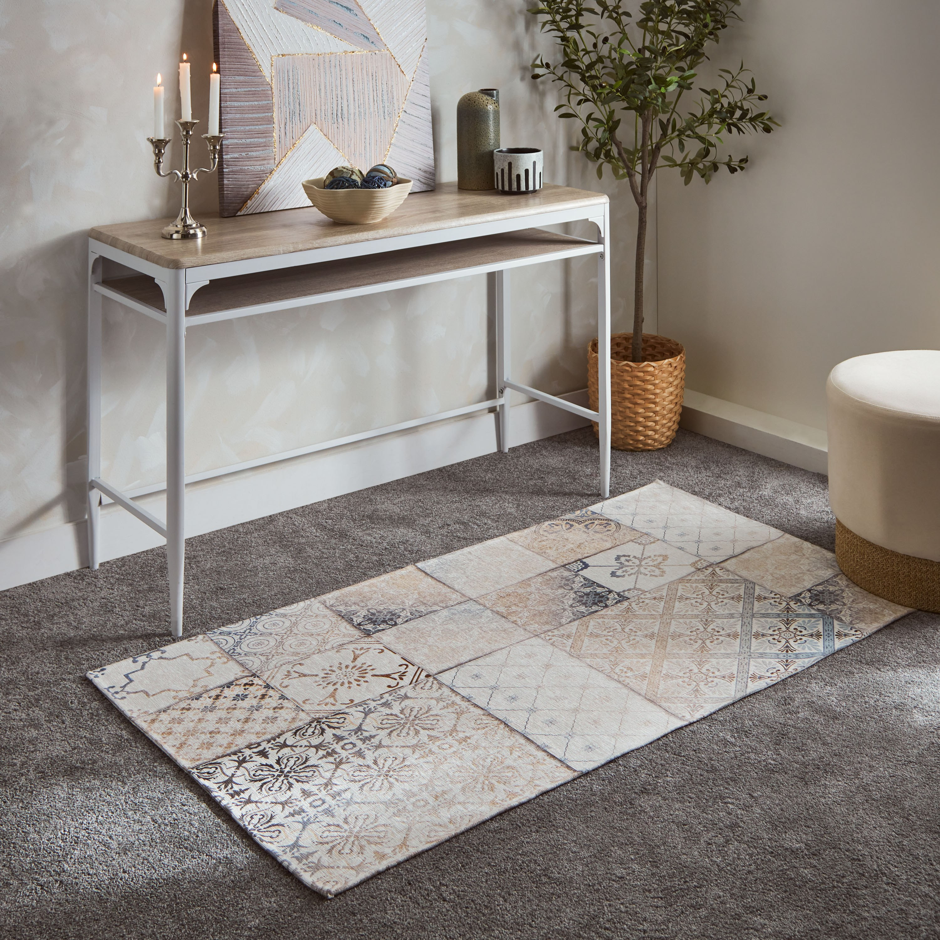 سجادة دوري قطن ديزي من شين - 80x150 سم-hbxdecorandfurnishings-floorcoverings-rugs-image-1