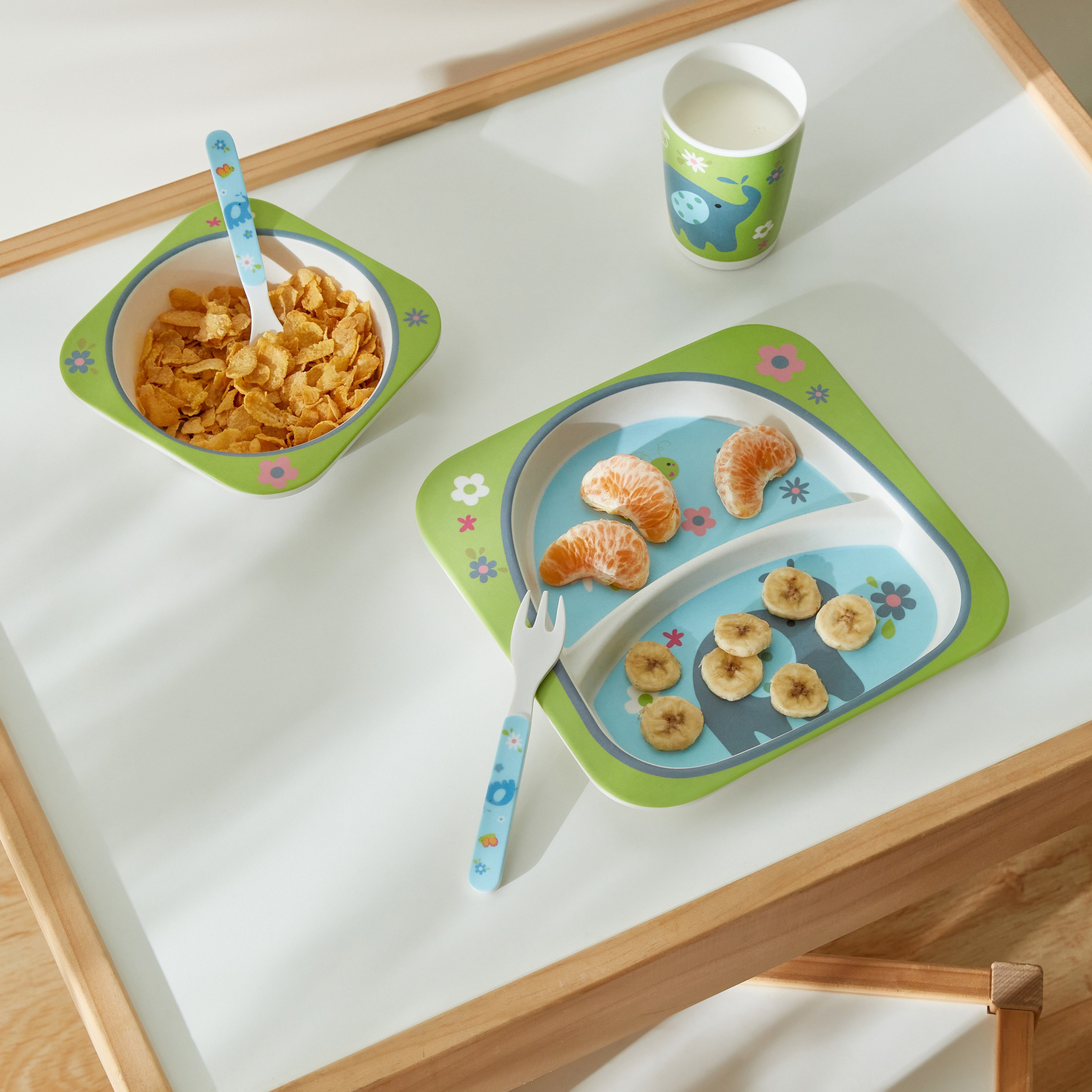 طقم عشاء خيزران 5 قطع فيل من بلاي لاند - 21.4x21.4x10 سم-hbxhomeware-hbxkidsandyouth-image-4
