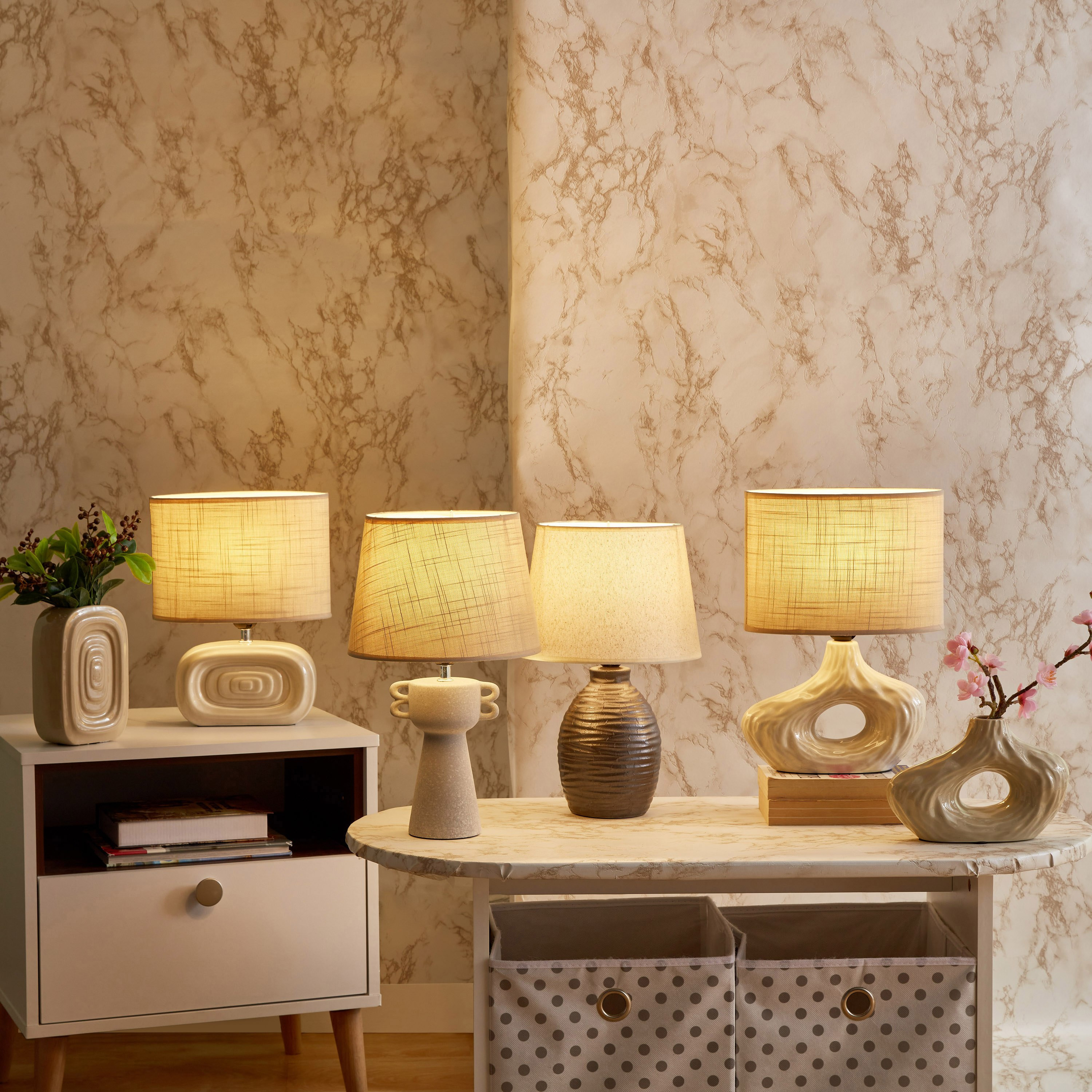 مصباح طاولة سيراميك من أنيا - 25x15x33 سم-hbxlivingroom-lighting-tablelamps-image-5