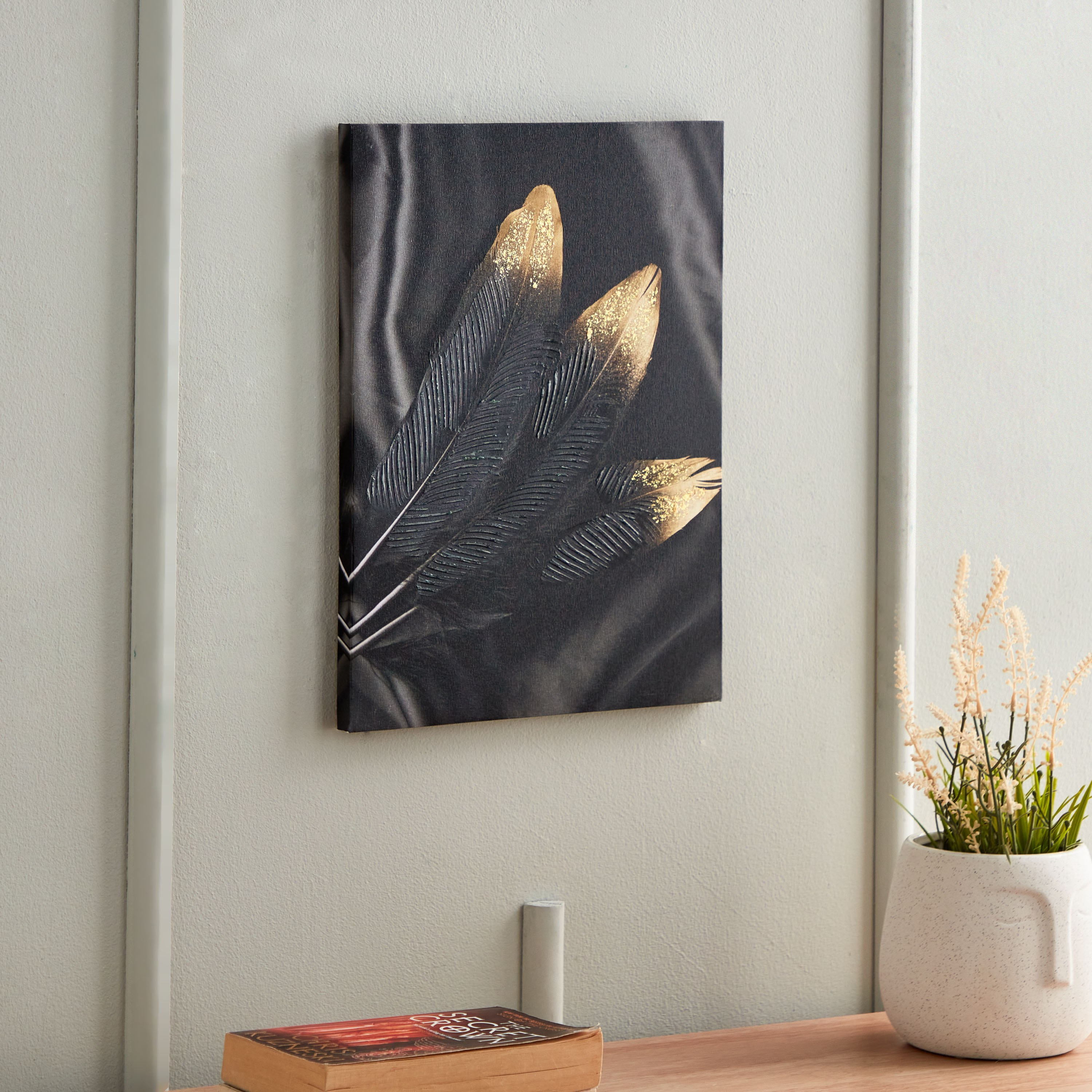 زينة حائط بطبعات جليتر من سيرينا - 30x1.8x40 سم-hbxlivingroom-walldecor-wallart-image-1