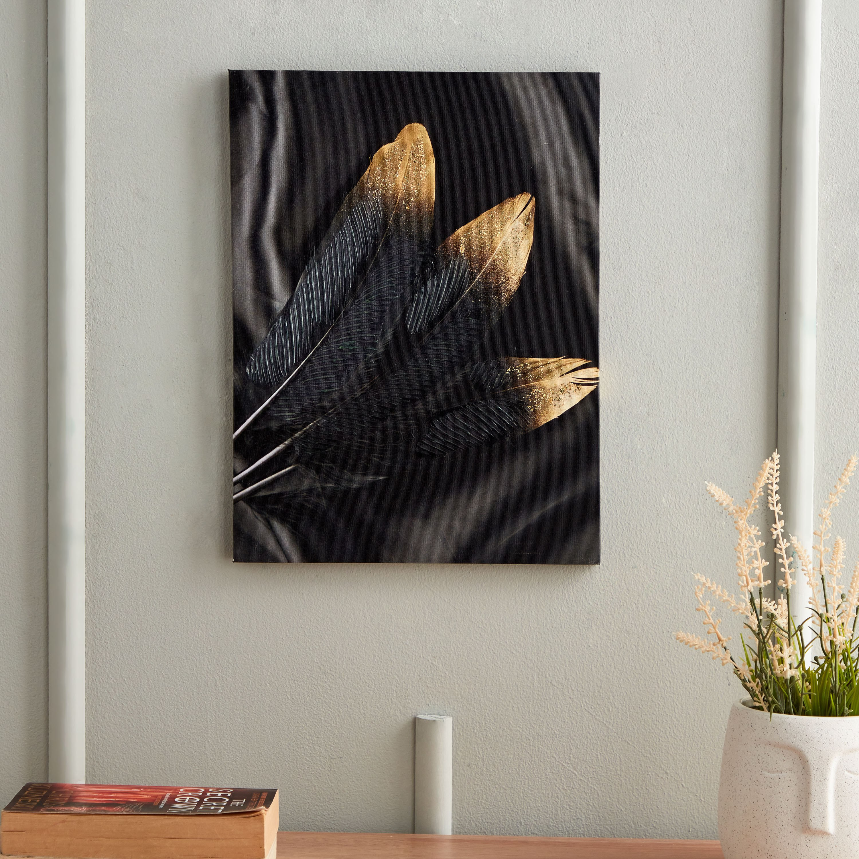 زينة حائط بطبعات جليتر من سيرينا - 30x1.8x40 سم-hbxlivingroom-walldecor-wallart-image-2