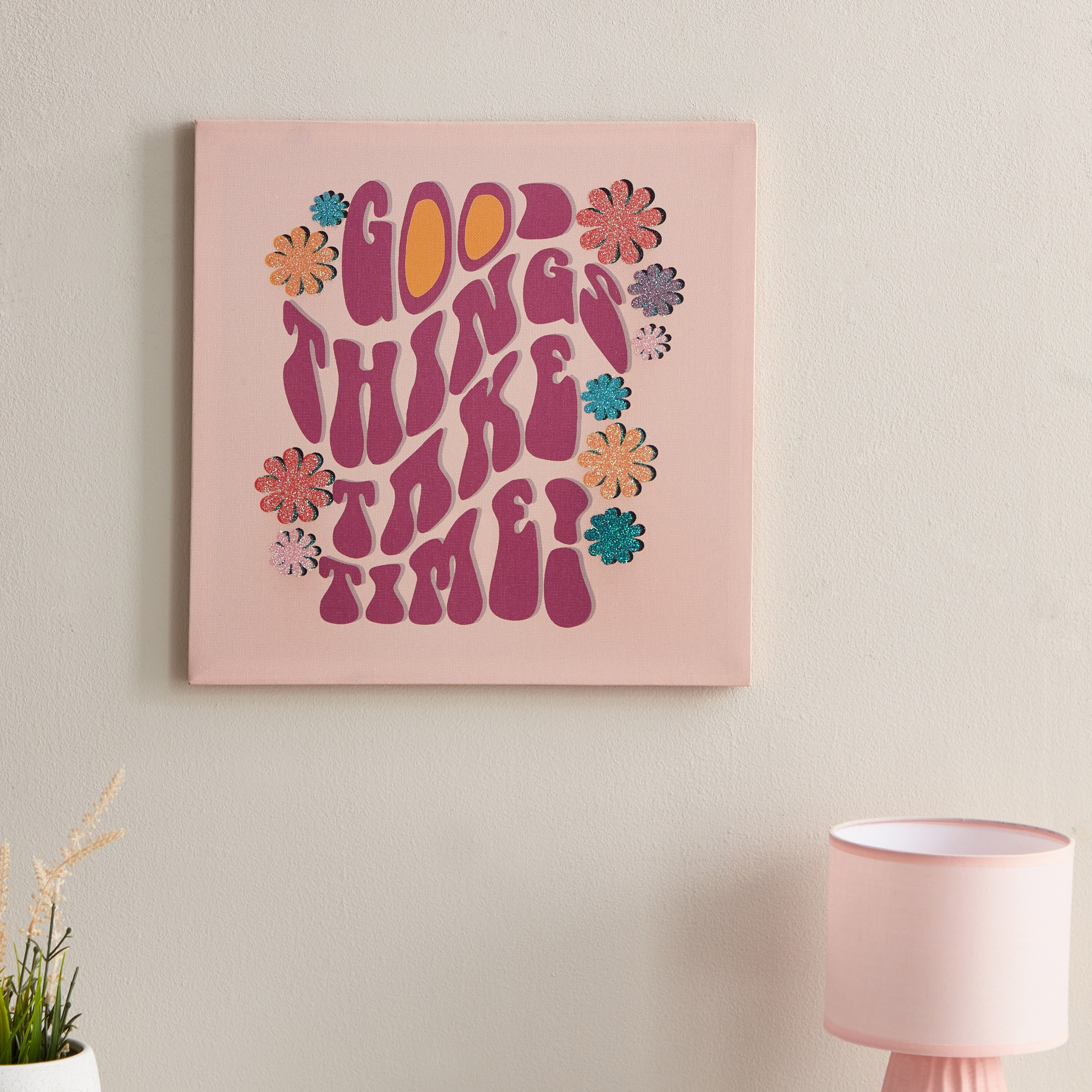 زينة حائط كانفاس أرتيستري جود ثينجز من هيرميون - 40x40x1.8 سم-hbxkidsandyouth-walldecor-wallart-image-2