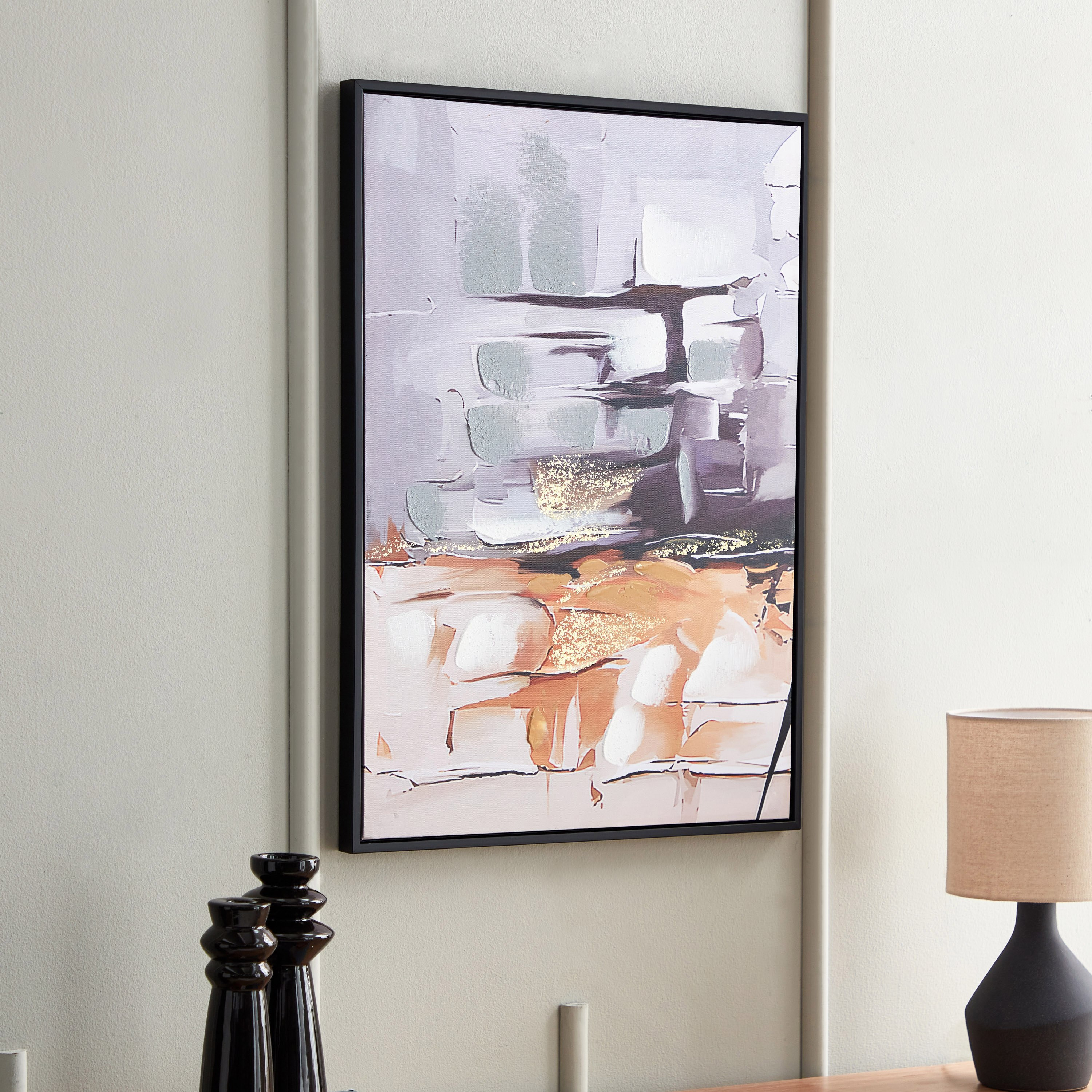 لوحة حائط مؤطرة مرسومة يدويًا من سيرينا - 53x3x73 سم-hbxhomeware-hbxdecorandfurnishings-image-1