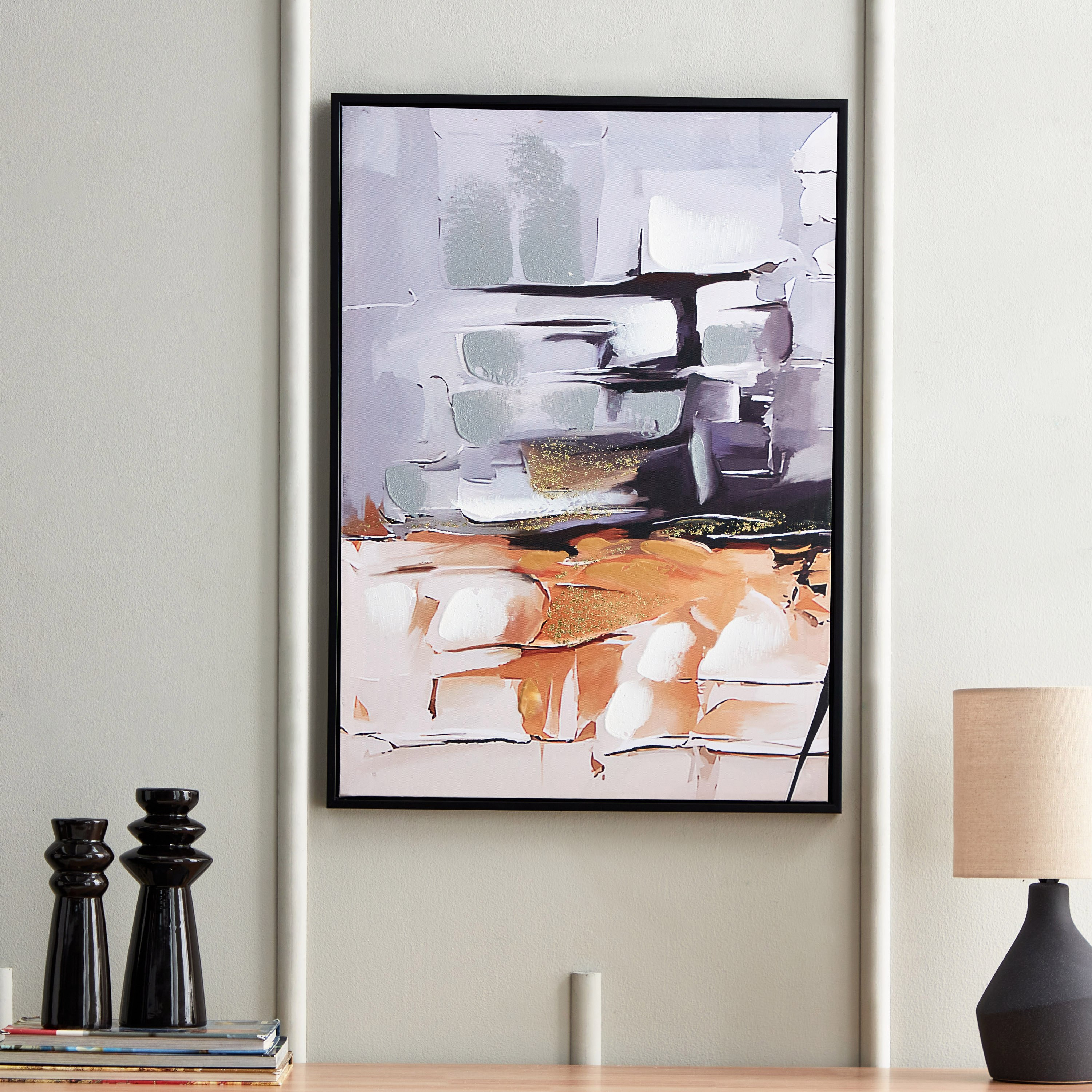 لوحة حائط مؤطرة مرسومة يدويًا من سيرينا - 53x3x73 سم-hbxhomeware-hbxdecorandfurnishings-image-2