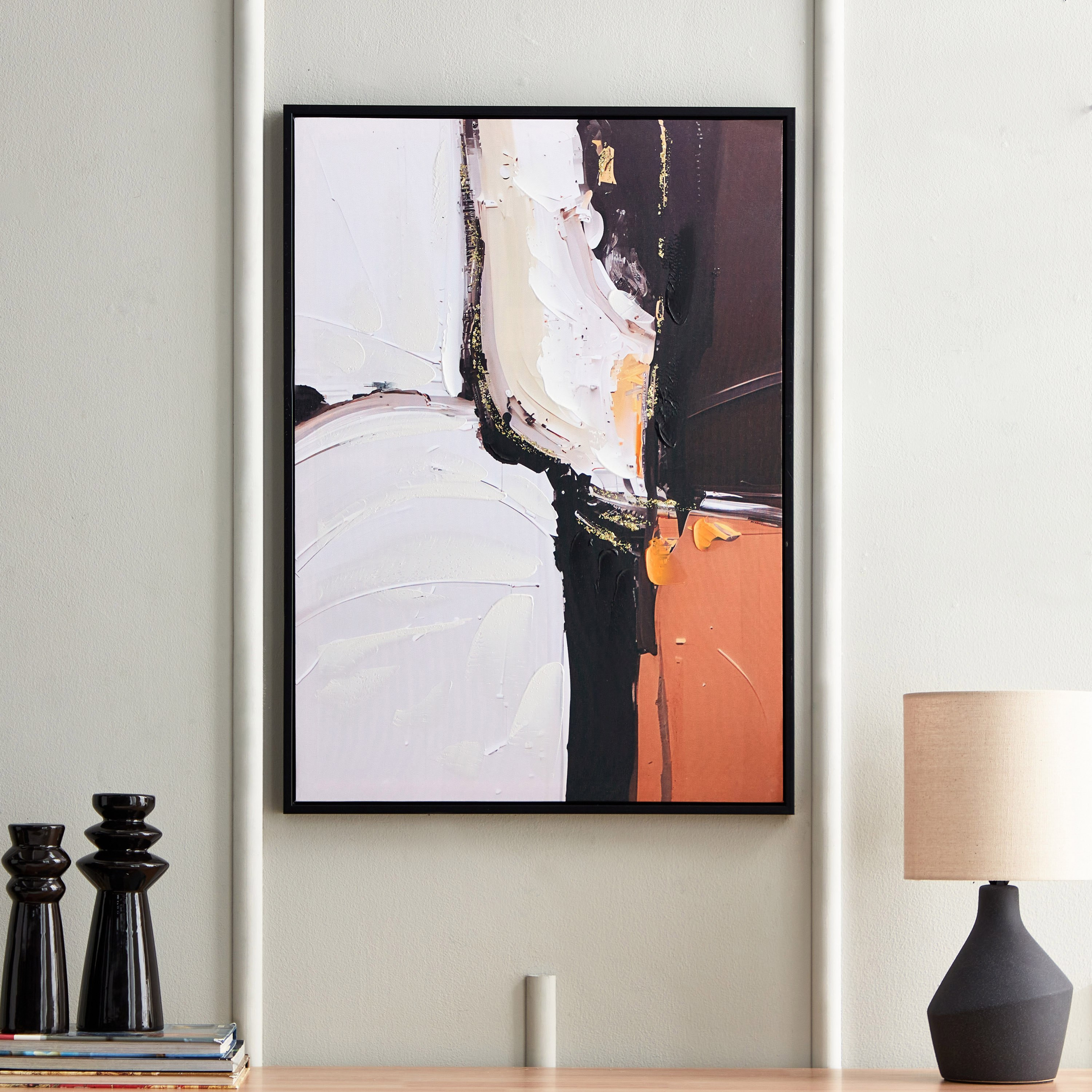 لوحة حائط مؤطرة مرسومة يدويًا من سيرينا - 53x3x73 سم-hbxhomeware-hbxdecorandfurnishings-image-2