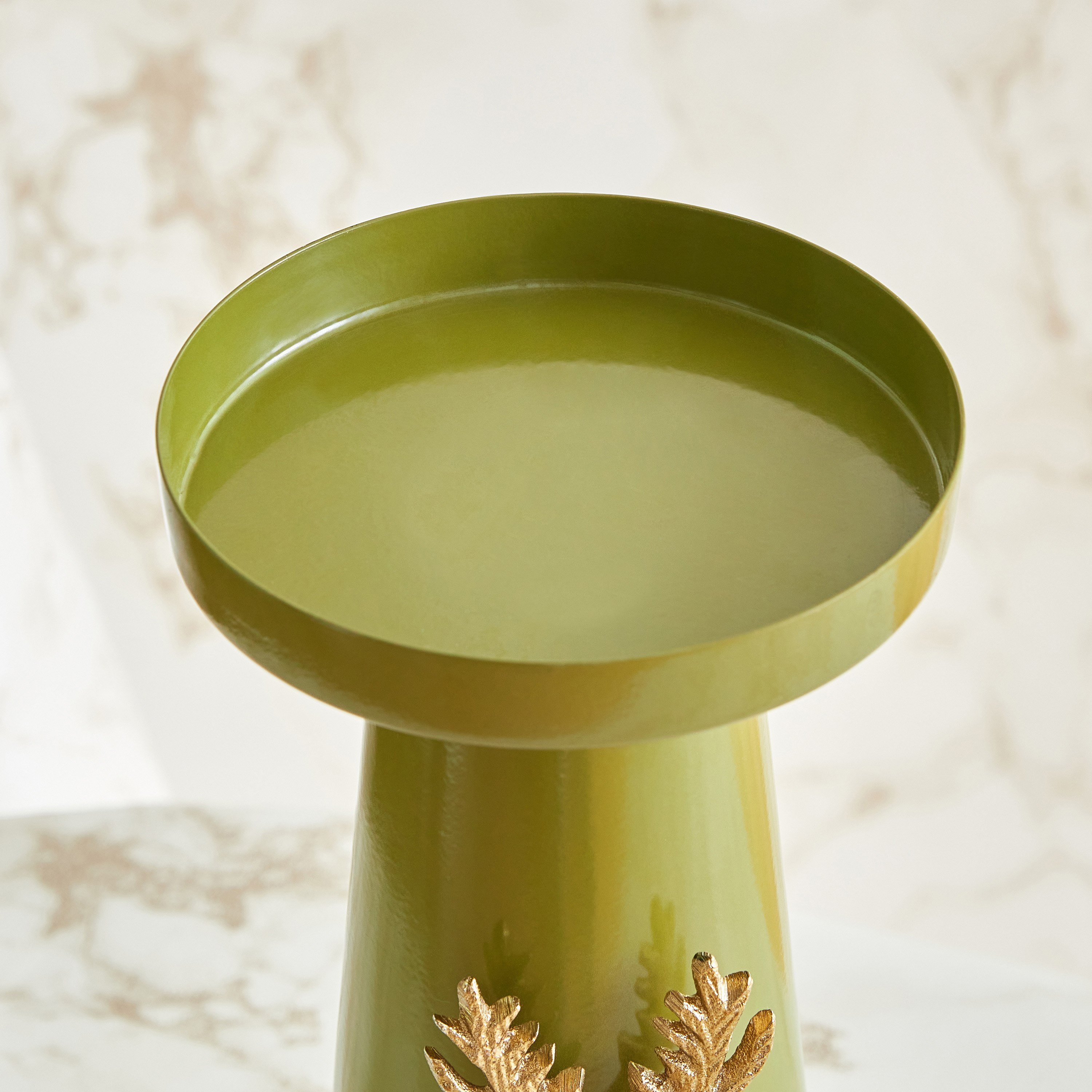 حامل شموع عمودية معدن برأس رنّة ألومنيوم من توفا - 12.5x12.5x27 سم-hbxlivingroom-decorandaccessories-candleholders-image-3