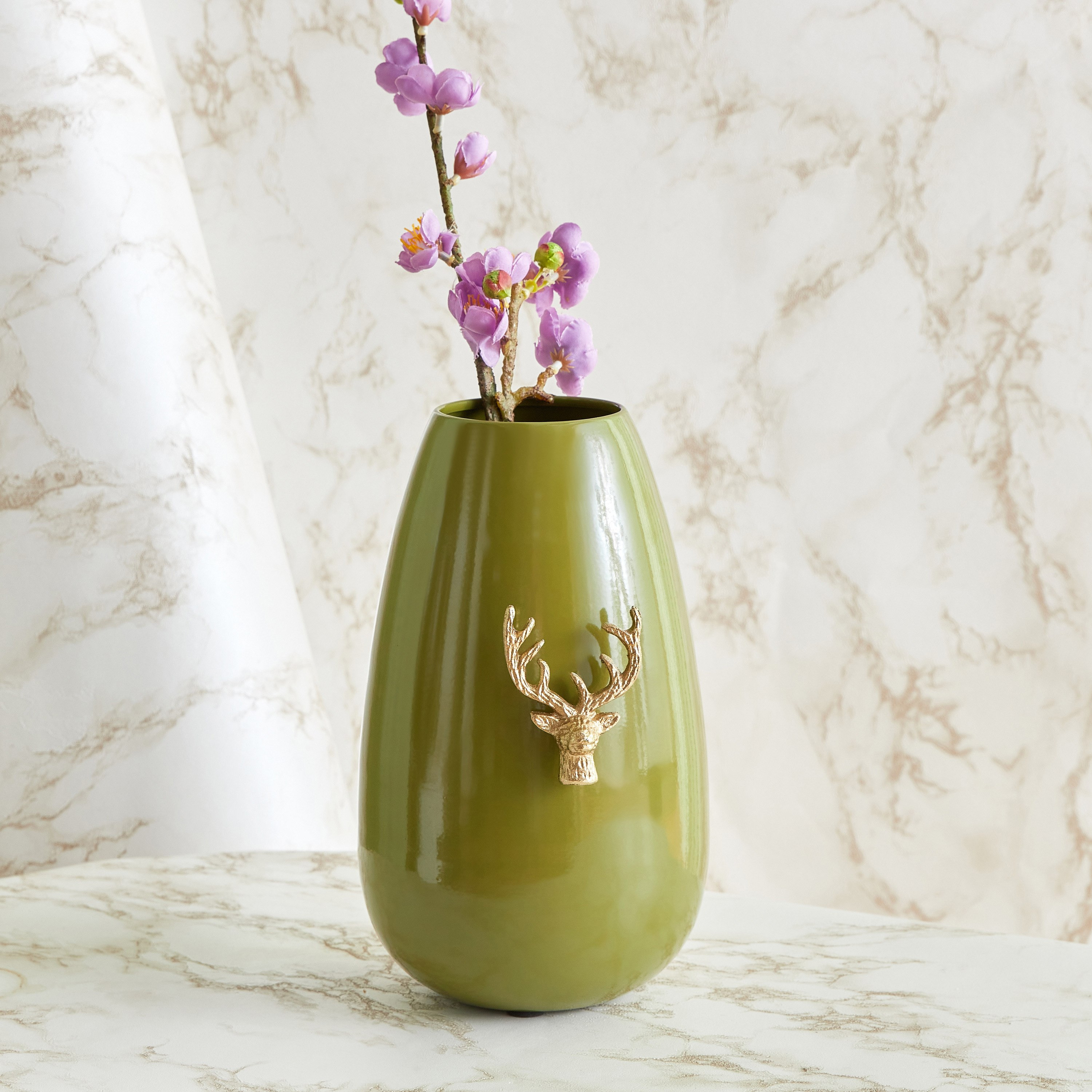 مزهرية معدن برأس رنّة ألومنيوم من توفا - 14.5x14.5x25 سم-PROMO_HB_SA_ALRHAJI_09092026-image-1