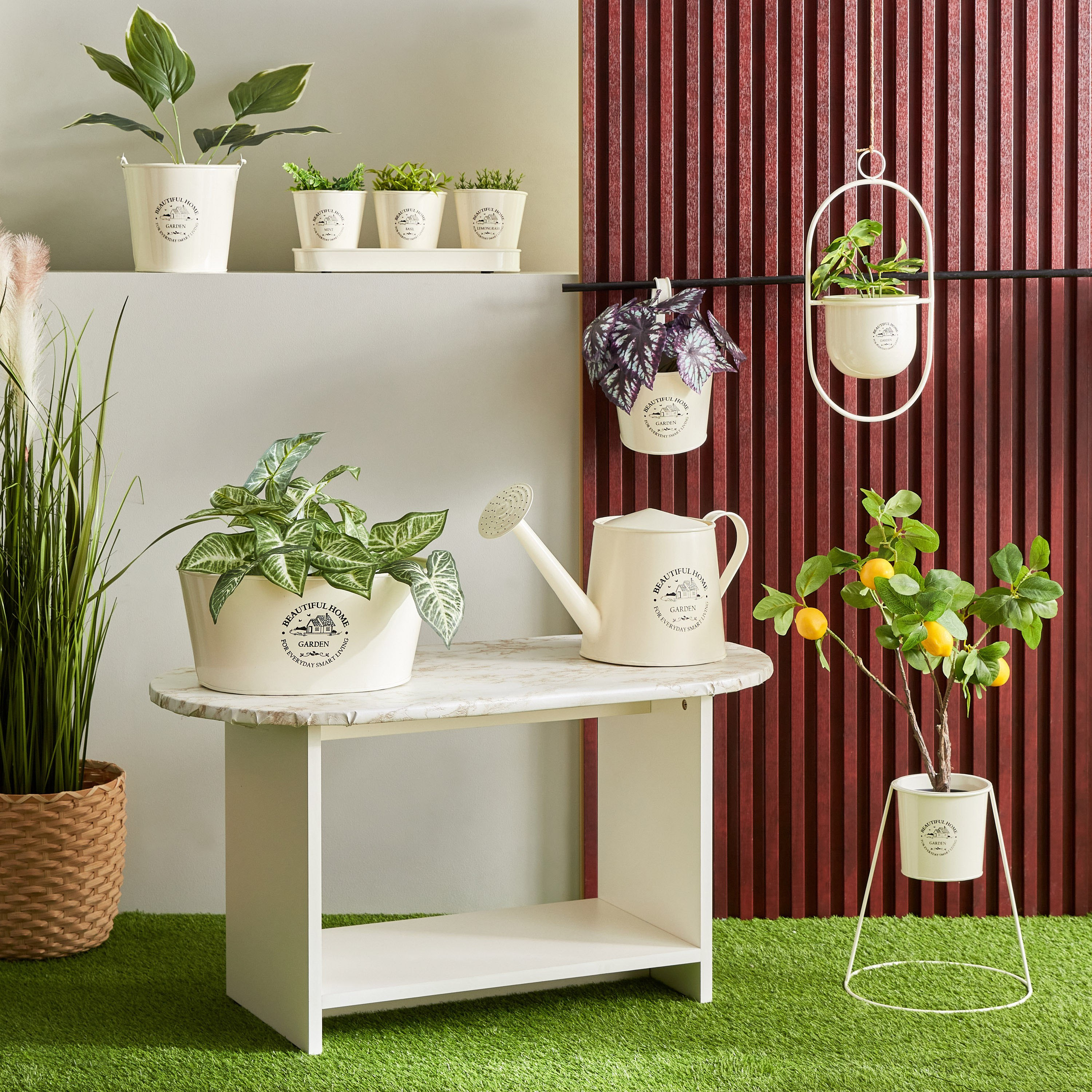 Tova Metal Hanging Planter - 20.5x15x40 cm-hbxhomeware-hbxdecorandfurnishings-image-5