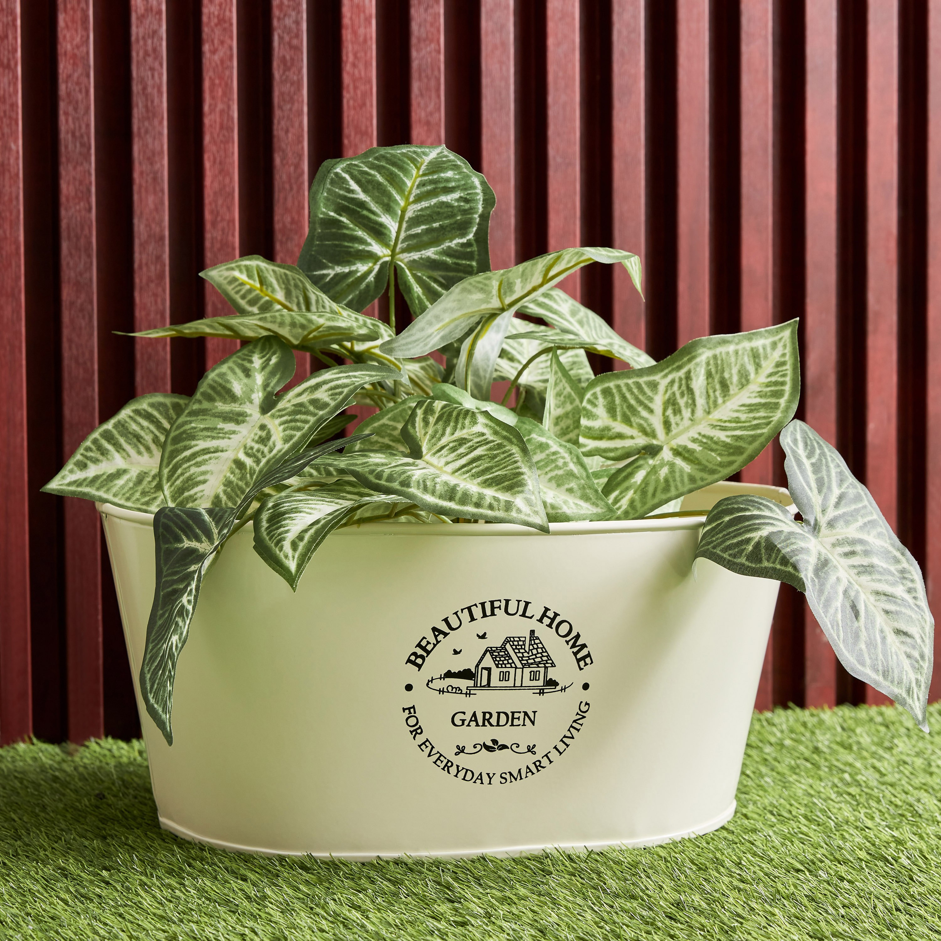 Tova Metal Oval Table Planter - 36x26x16 cm-PROMO_HB_AE_B2G2_011025-image-1