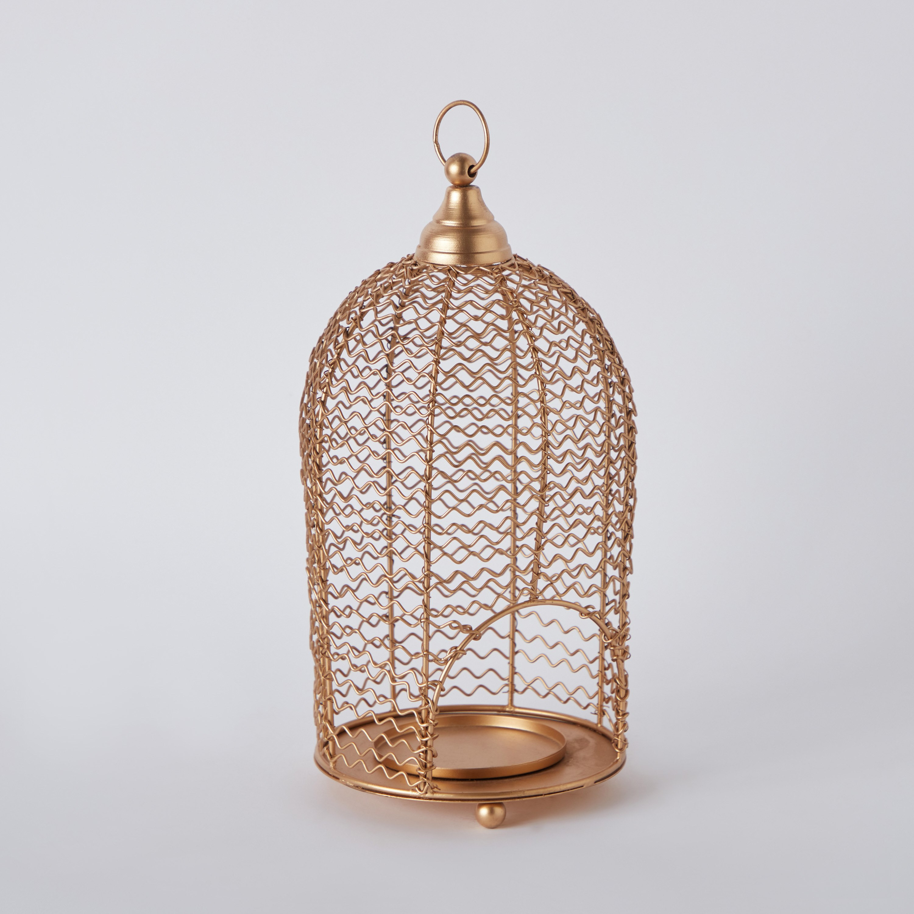 حامل شموع شبكي معدن للديكور من توفا - 16.5x16.5x34 سم-hbxdecorandfurnishings-homeaccessories-lanterns-image-6