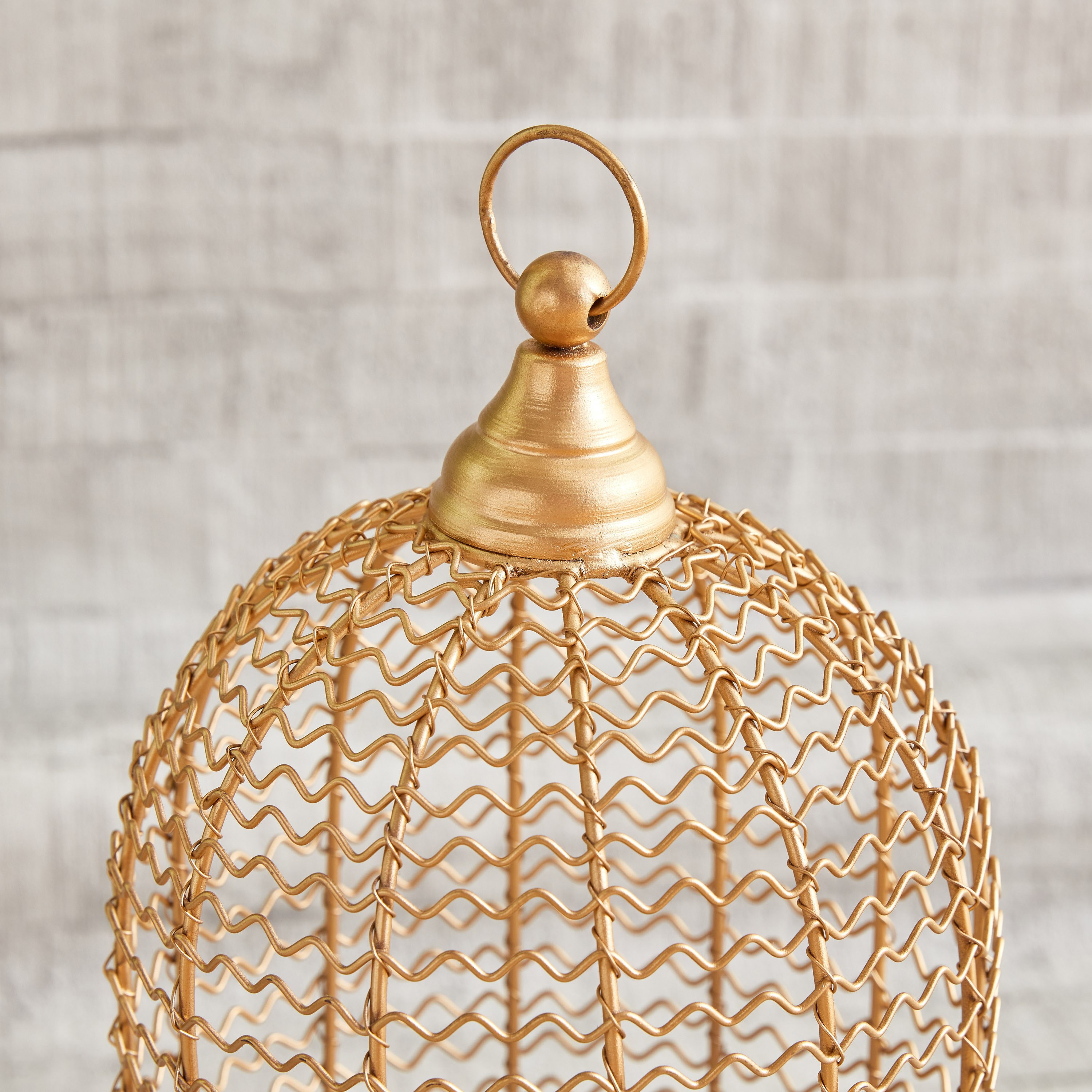 حامل شموع شبكي معدن للديكور من توفا - 19x19x38 سم-hbxdecorandfurnishings-homeaccessories-lanterns-image-3