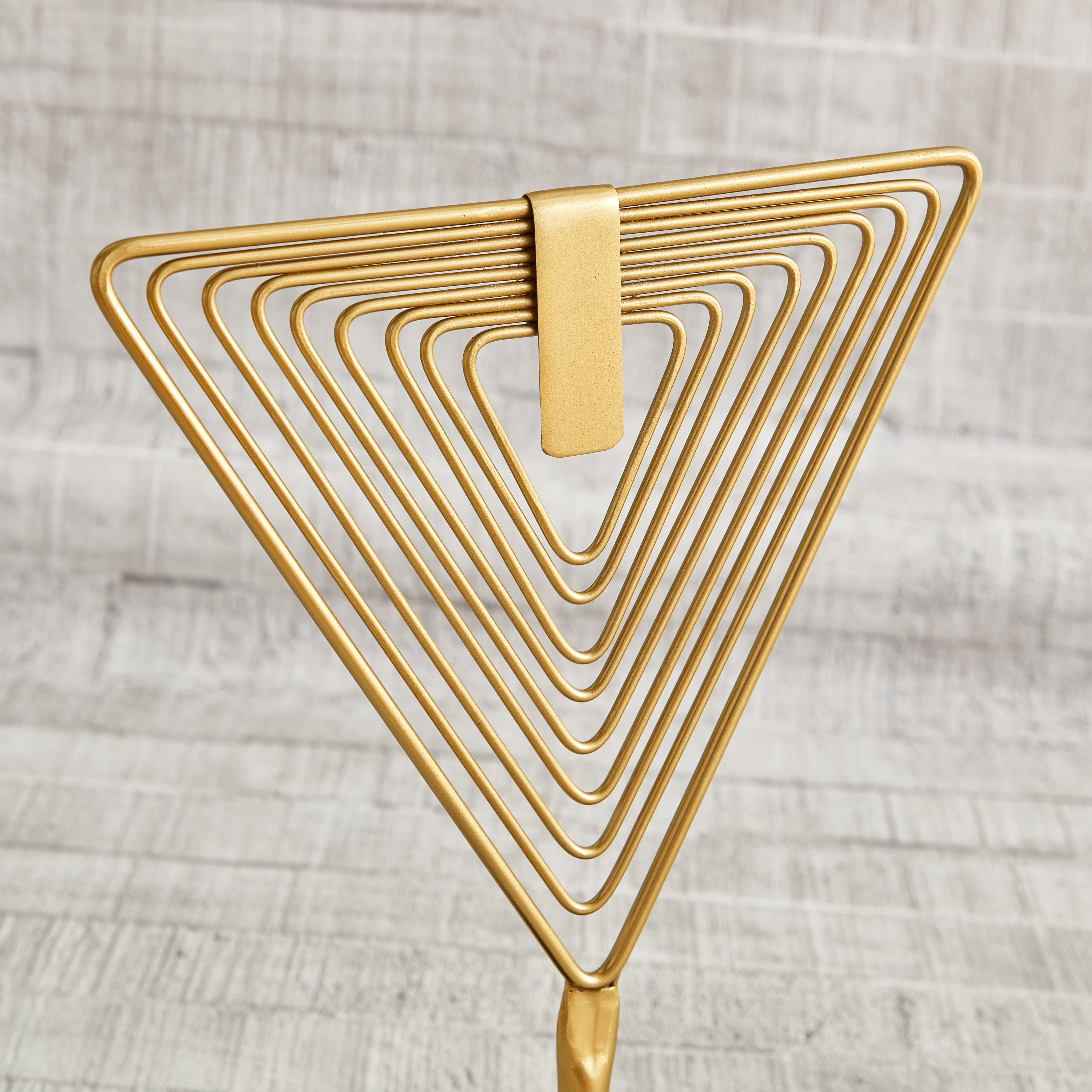 Tova Metal Triangle Accent Decor with Marble Base - 23.5x10.5x31.5 cm-hbxhomeware-homedecor-figurinesandornaments-image-3