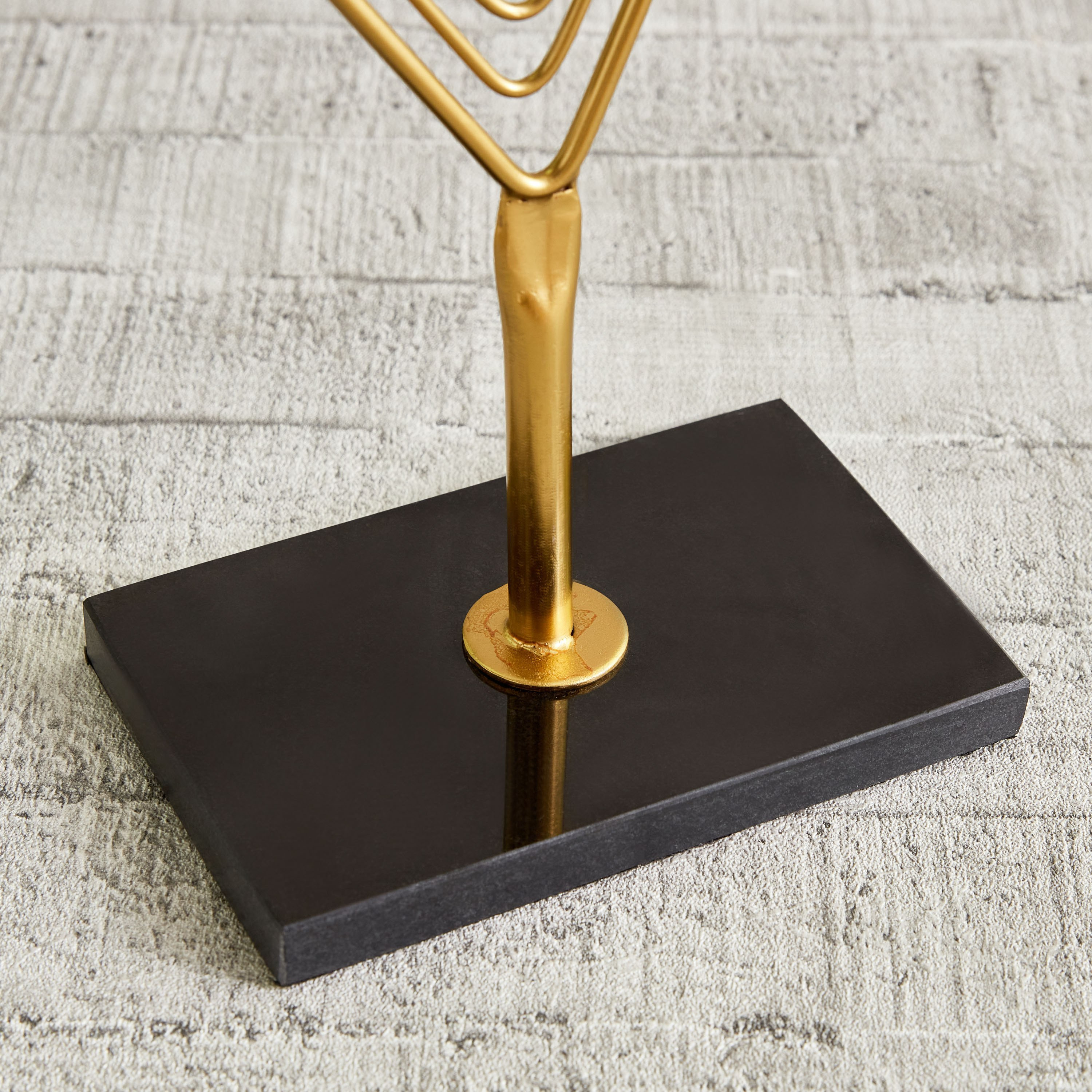 Tova Metal Triangle Accent Decor with Marble Base - 23.5x10.5x31.5 cm-hbxhomeware-homedecor-figurinesandornaments-image-4