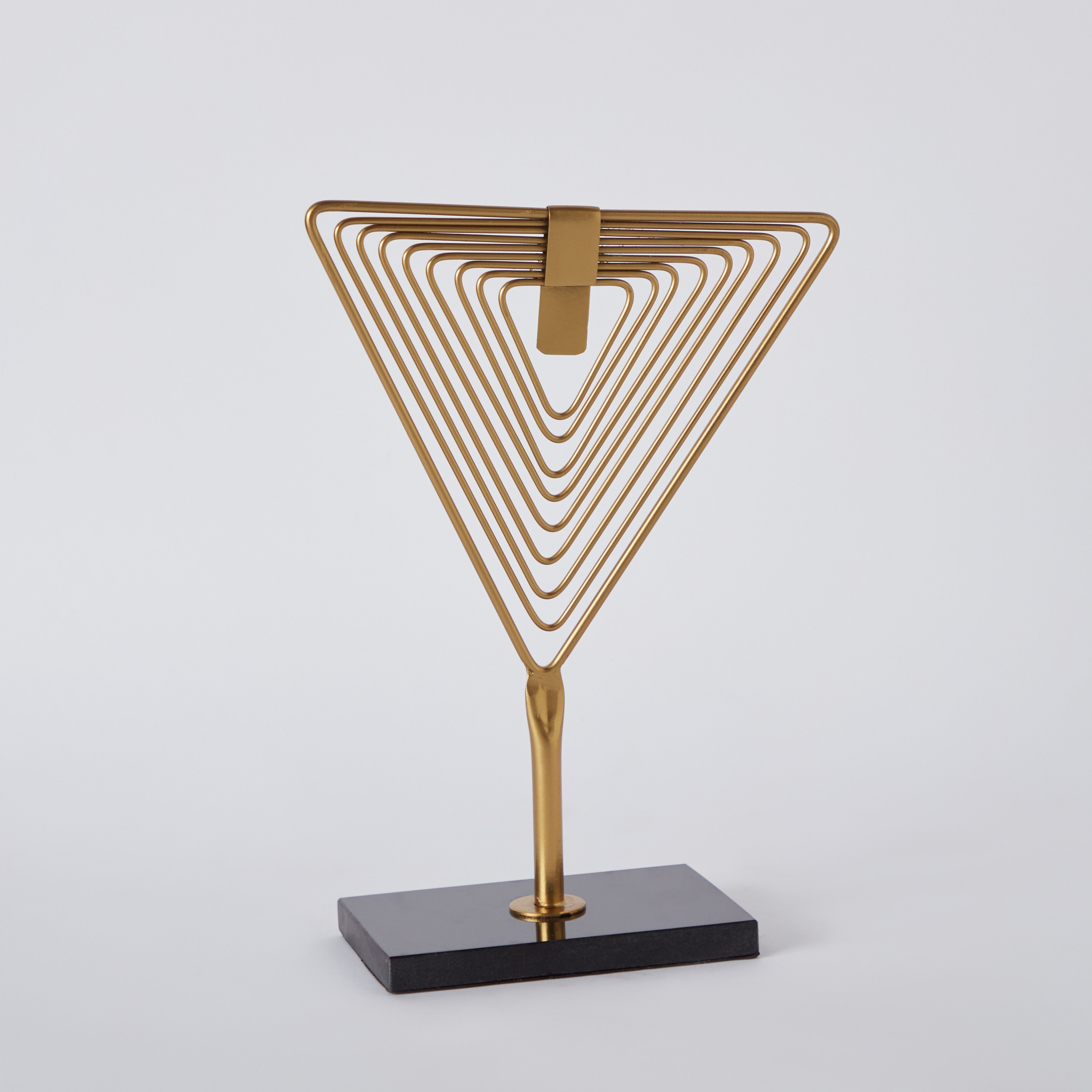 Tova Metal Triangle Accent Decor with Marble Base - 23.5x10.5x31.5 cm-hbxhomeware-homedecor-figurinesandornaments-image-6