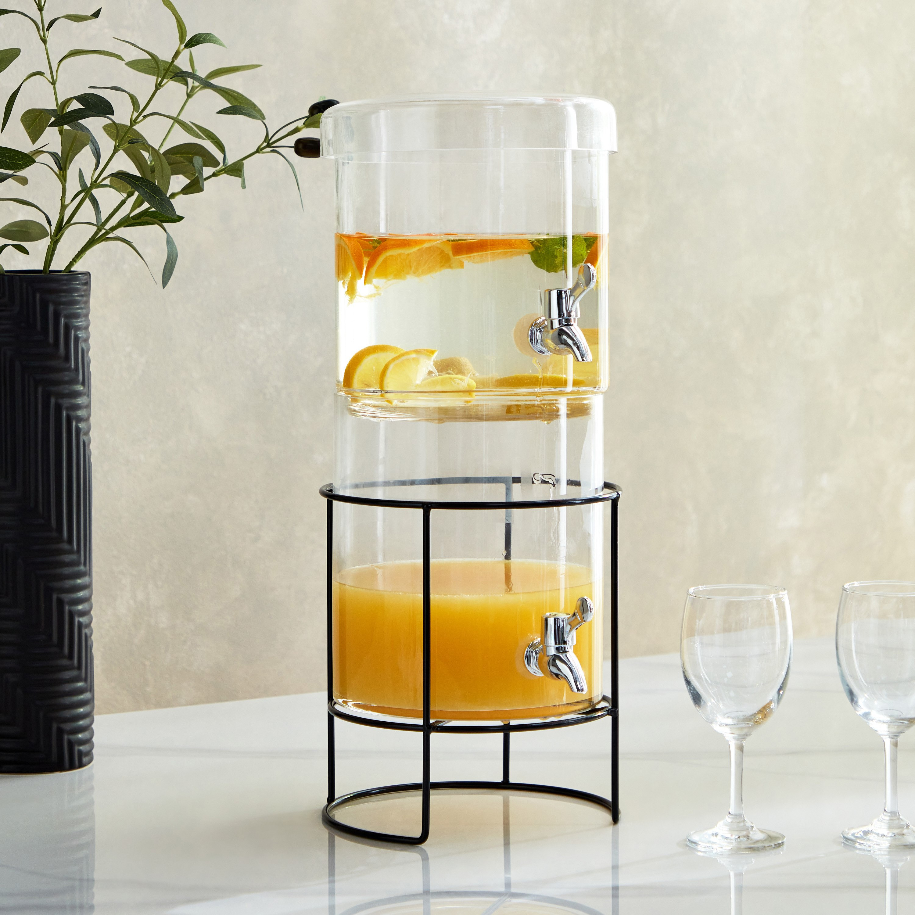 طقم موزع مشروبات زجاج قطعتين من كولرز-hbxhomeware-hbxkitchen-image-1