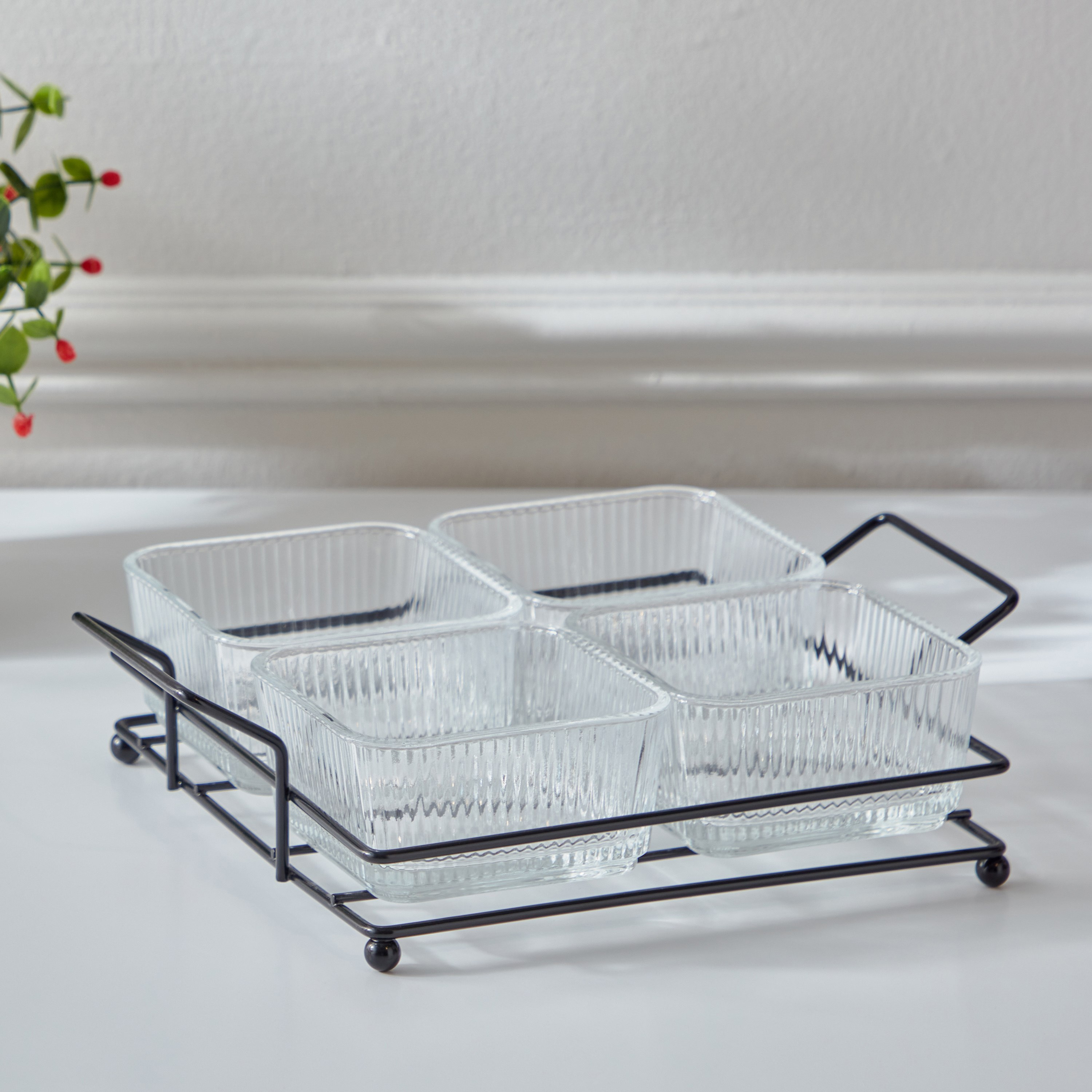 طقم زجاجي للوجبات خفيفة 5 قطع من فينتدج-hbxkitchen-serveware-image-2