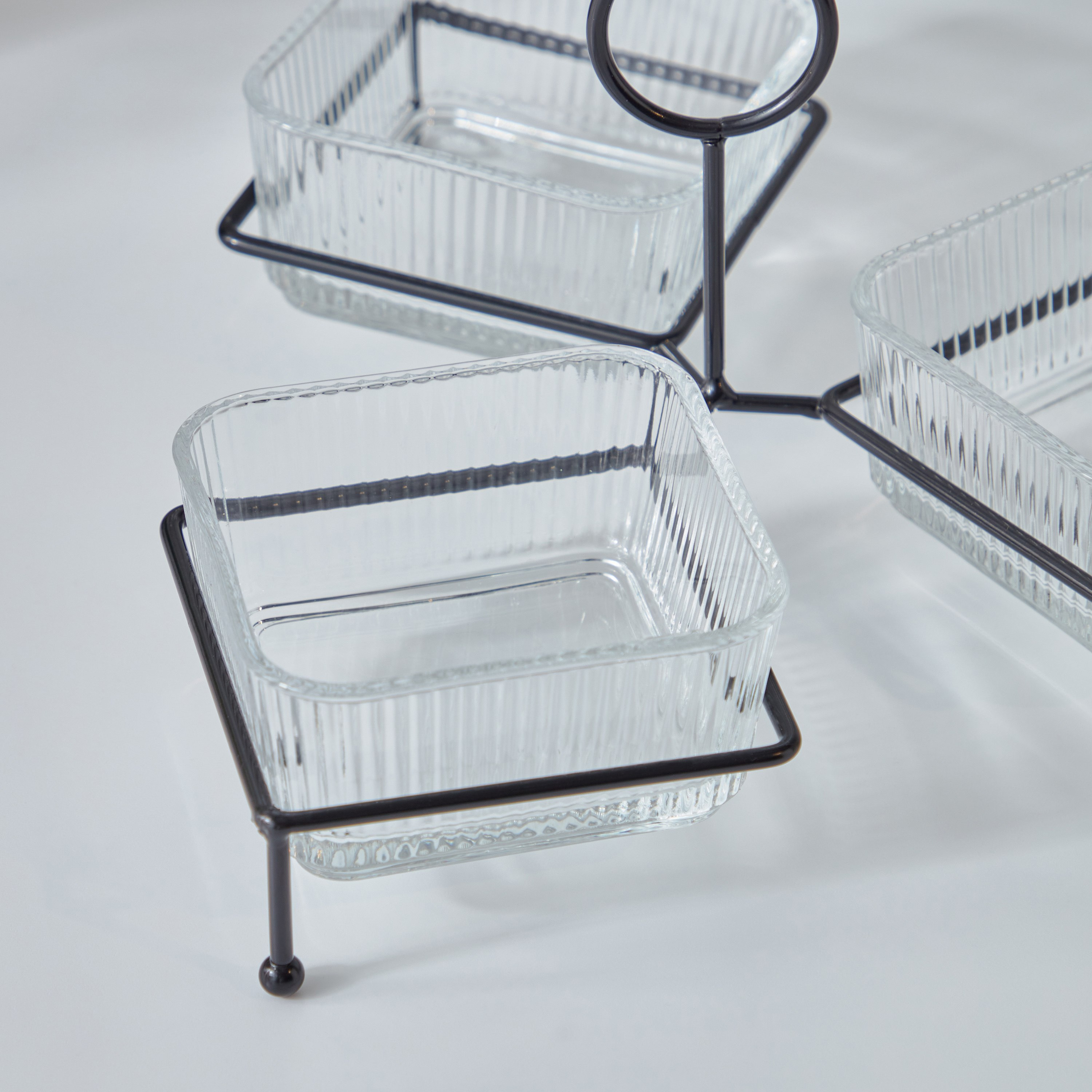 Vintage 4-Piece Glass Snack Set-hbxkitchen-serveware-image-3