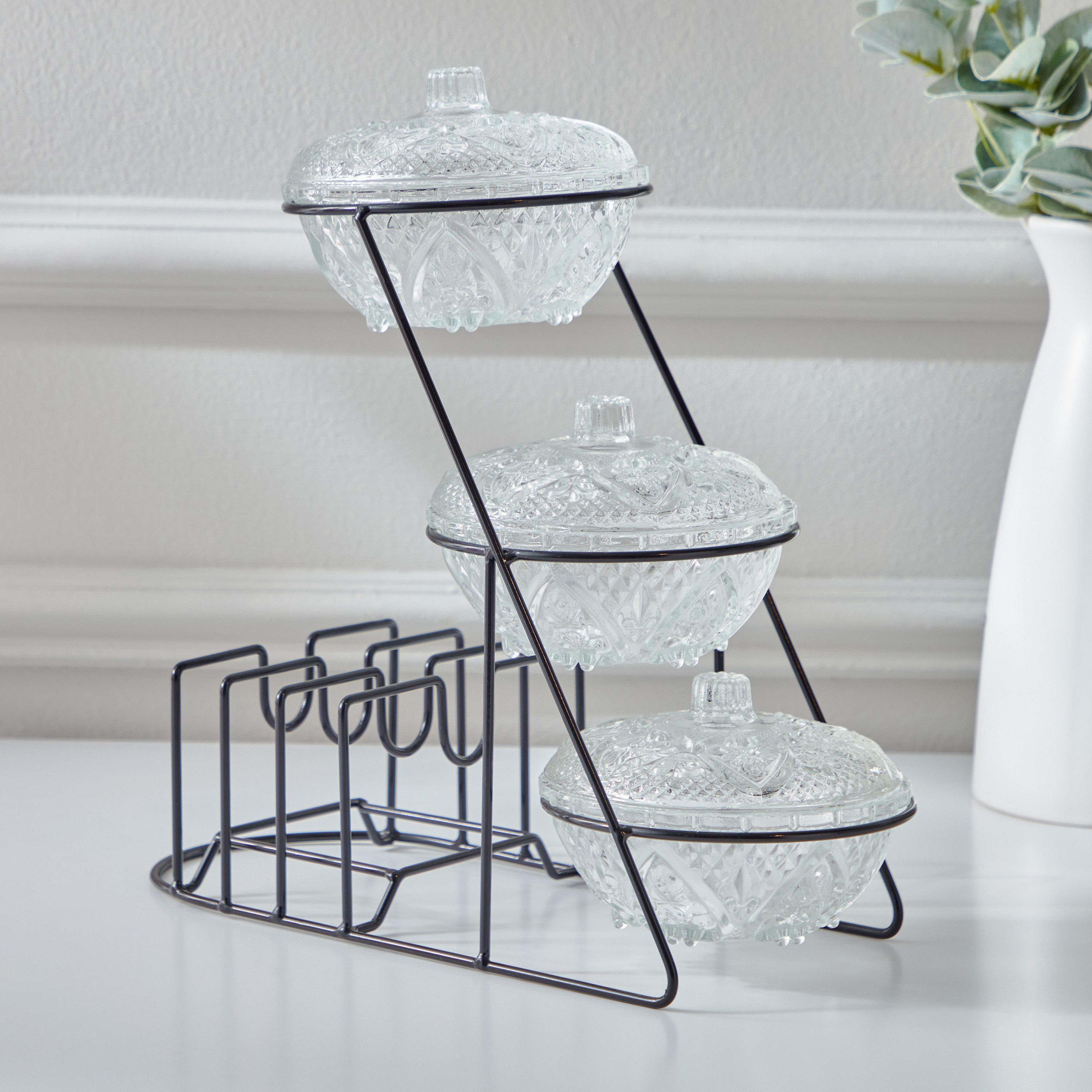 Vintage 7-Piece Glass Snack Set-hbxkitchen-serveware-image-2