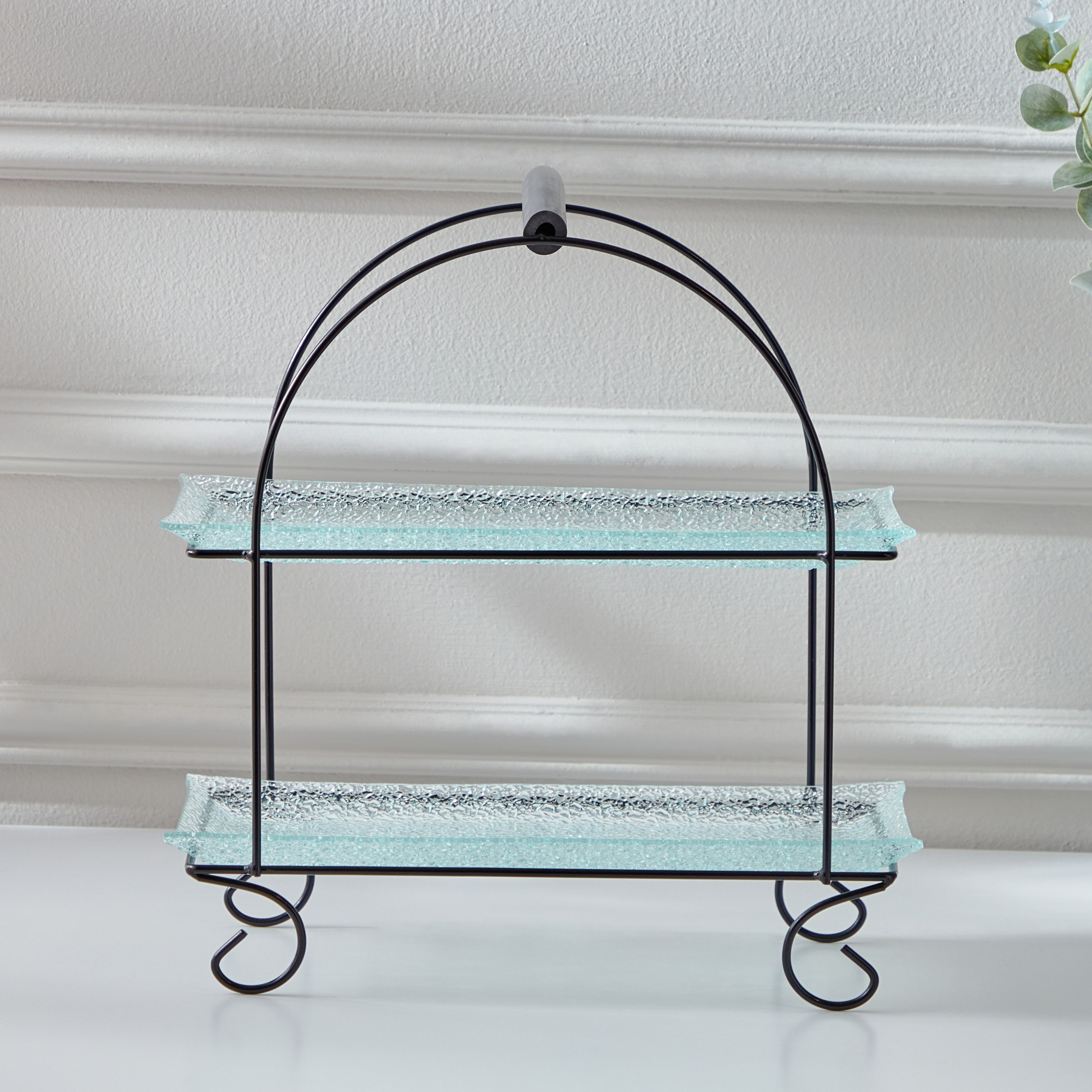Vintage 3-Piece Glass Serving Tray Set-hbxdecorandfurnishings-tabletop-serveware-image-2